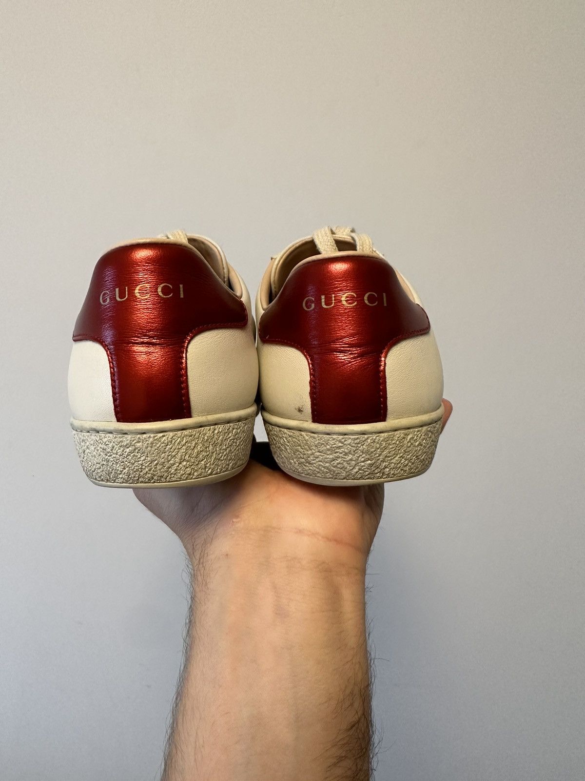 Gucci GUCCI Ace ‘Stripe Ivory’ low top sneakers leather 525269 Size US 9 / IT 39 - 7 Thumbnail