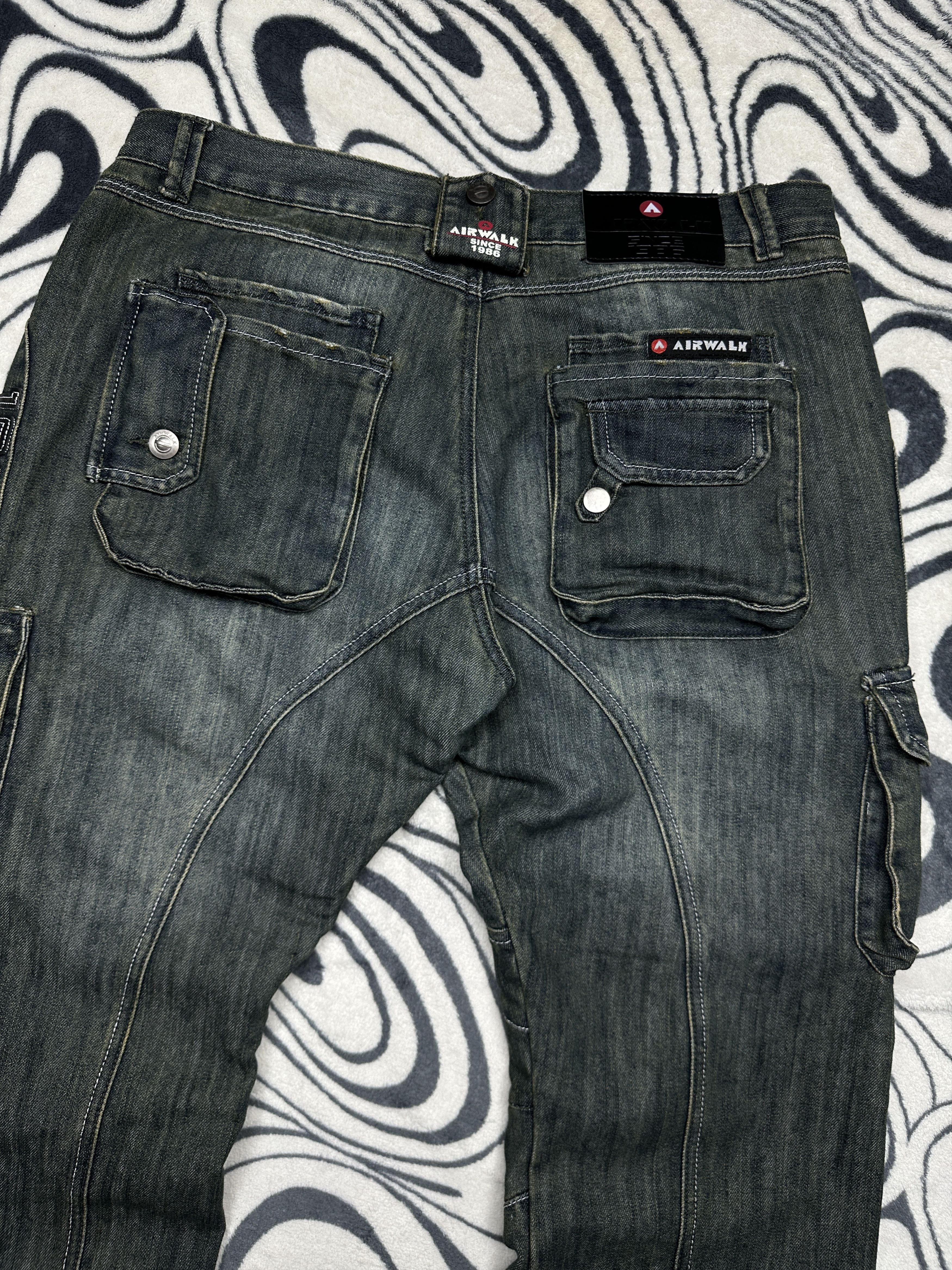 Airwalk Airwalk Vintage Mens Denim Cargo Baggy Pants Size US 36 / EU 52 - 9 Thumbnail