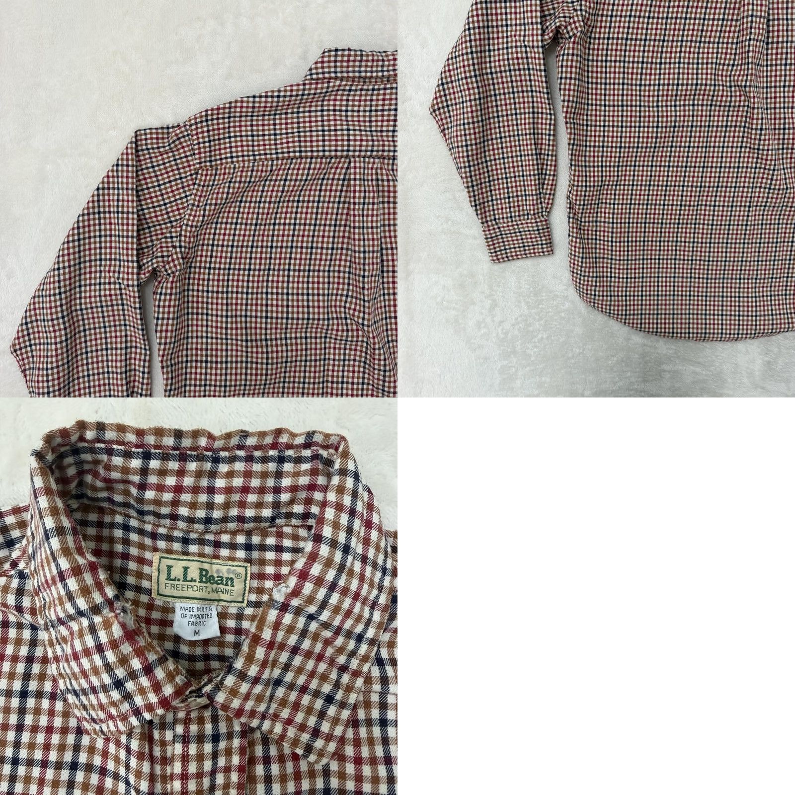 Vintage VINTAGE LL Bean Shirt Mens M Red Check Cotton Button Up Made In USA Size US M / EU 48-50 / 2 - 9 Thumbnail