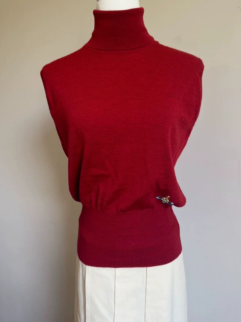 Vivienne Westwood Vivienne Westwood Sleeveless knit turtleneck T-shirt Size S / US 4 / IT 40 - 2 Thumbnail