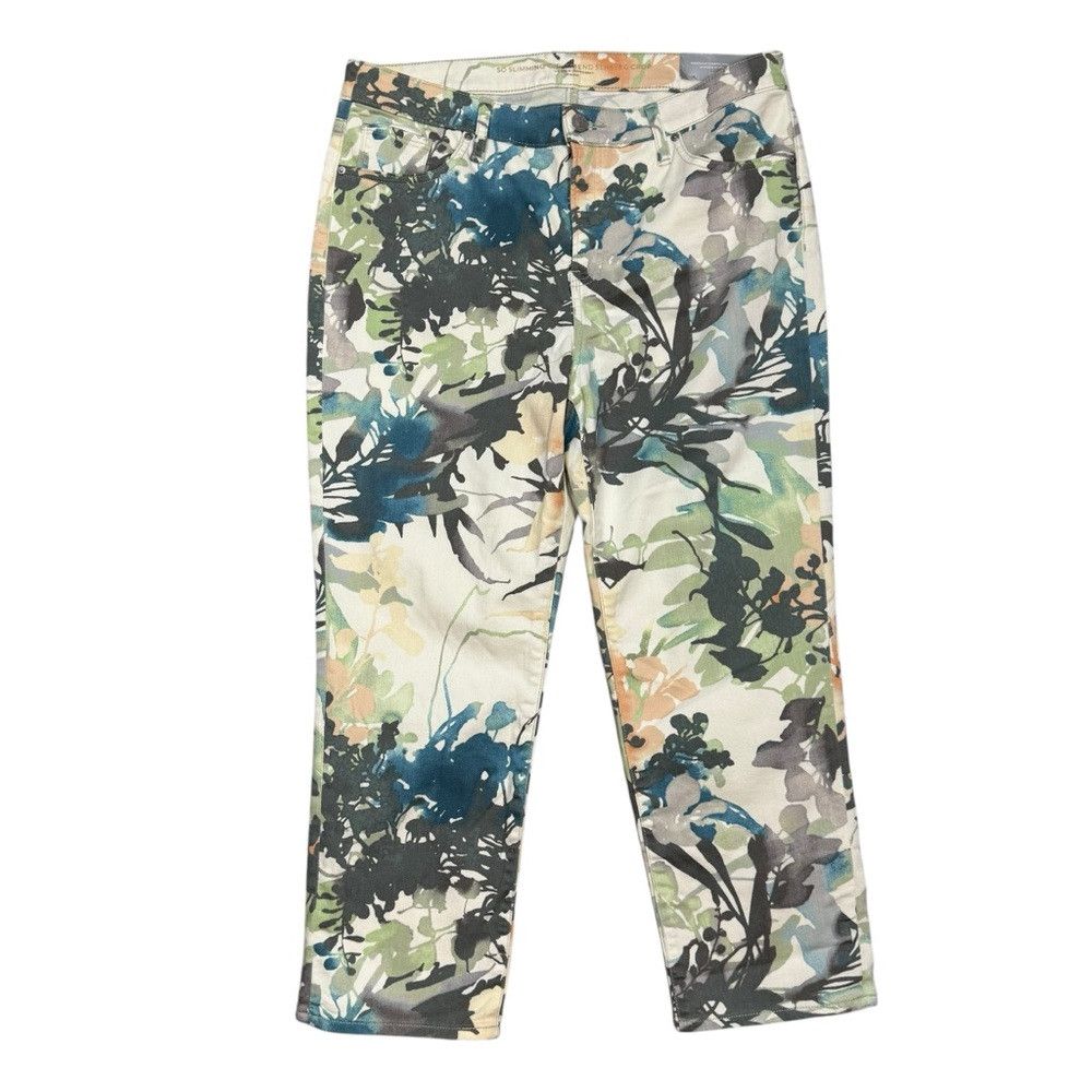 Chicos Chico's So Slimming Floral Girlfriend Crops Pants Size 2 US Size 36" / US 14 / IT 50 - 2 Thumbnail