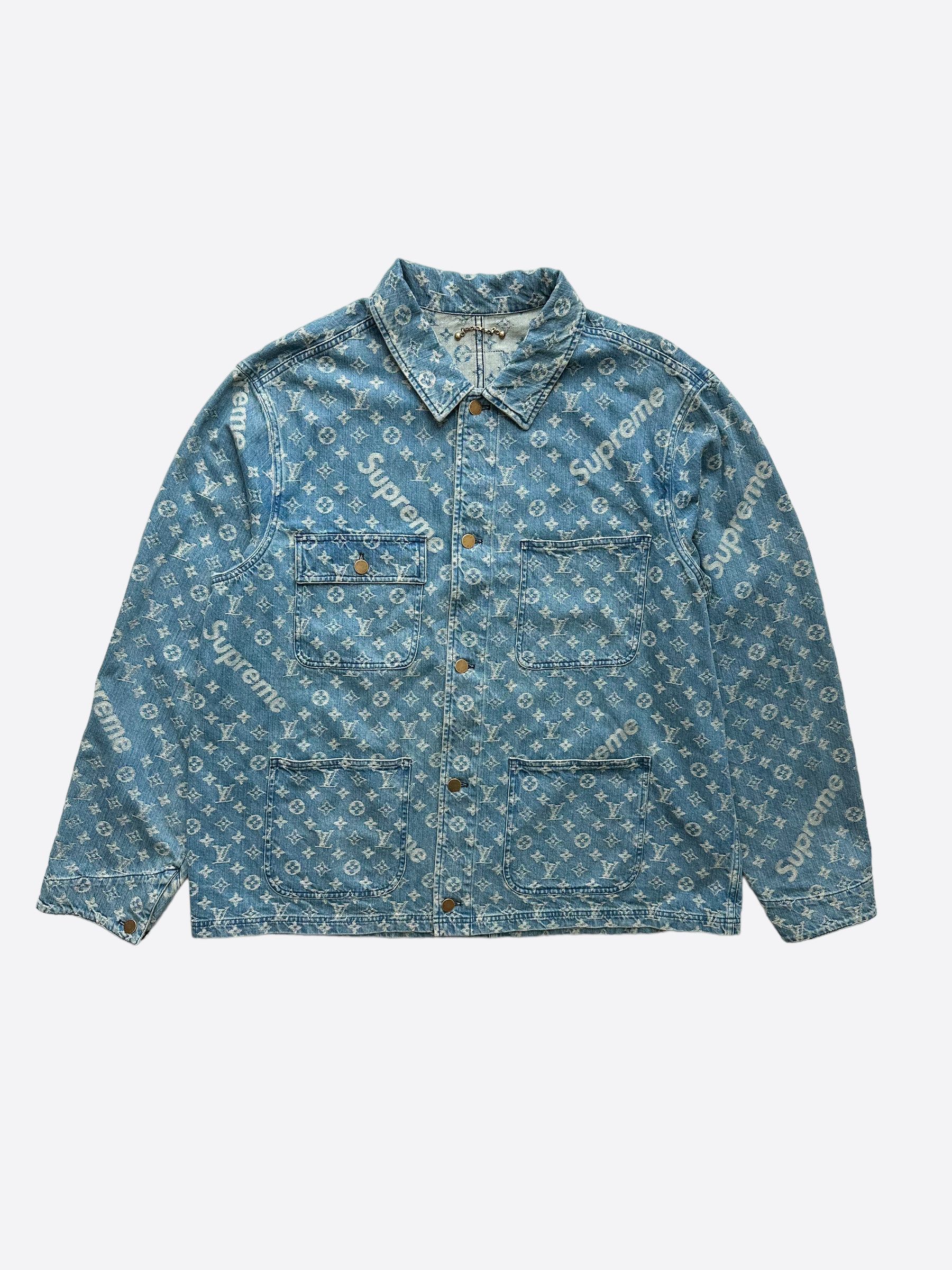 Blue supreme louis vuitton hot sale jacket