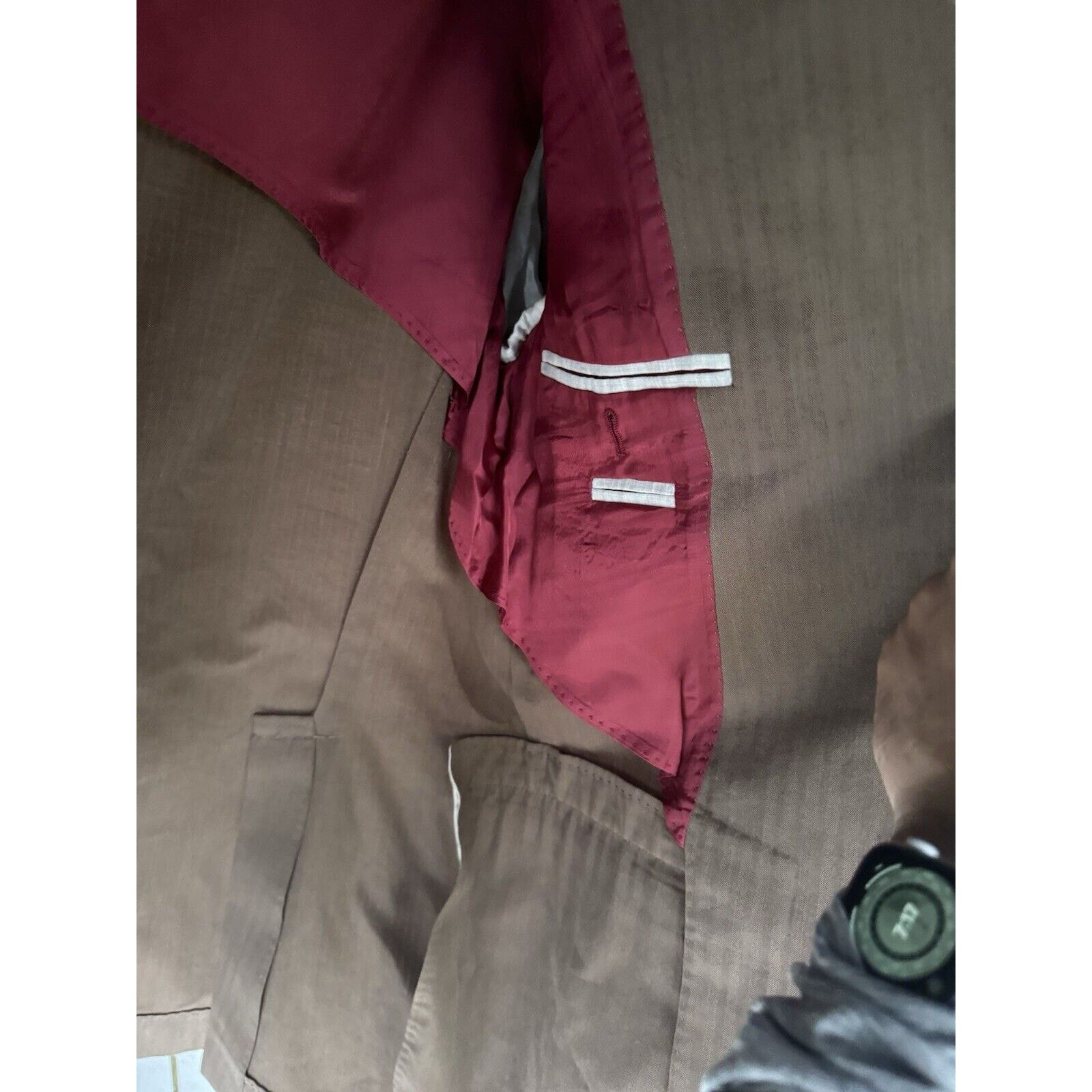 Brunello Cucinelli Brunello Cucinelli Brown Herringbone 100%cotton Blazer 52/42 Size 42R - 7 Thumbnail