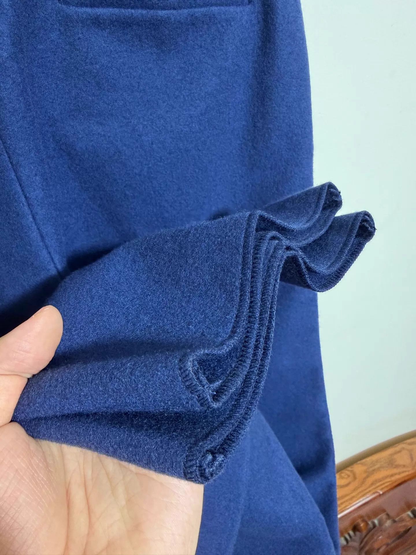Jil Sander Jil Sander Slim Thick Wool Trousers Navy 50 Size US 34 / EU 50 - 6 Thumbnail