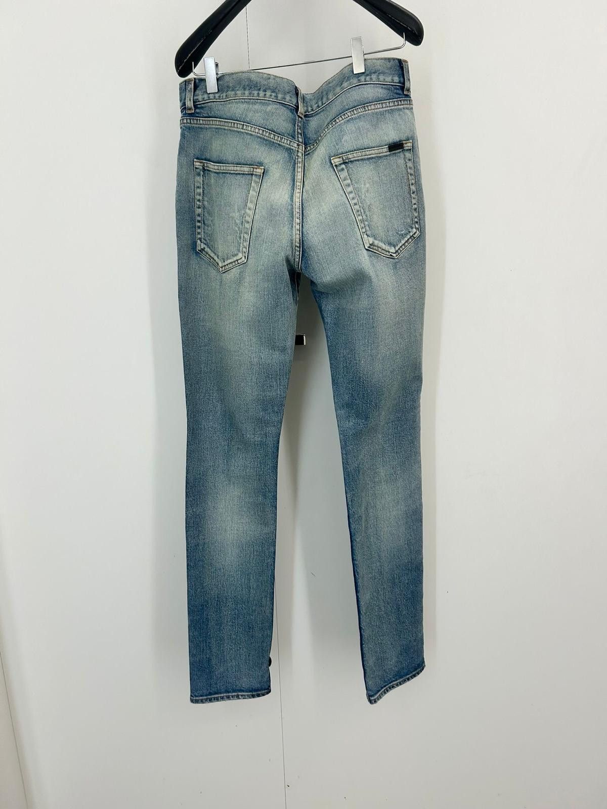 Saint Laurent Paris Five-pocket distressed low-waisted skinny jeans made Size US 29 - 2 Thumbnail