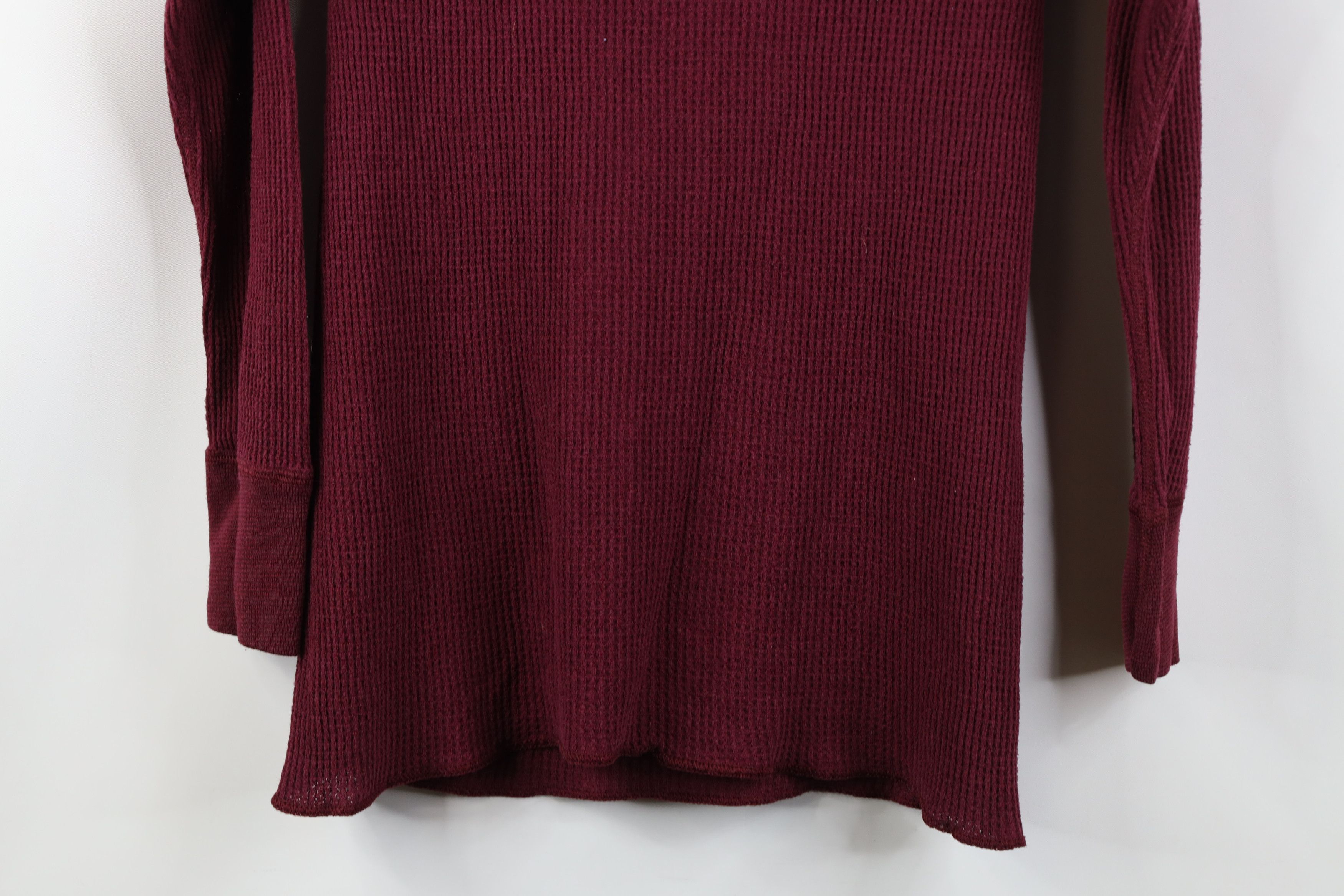 Vintage Vintage 70s Streetwear Waffle Knit Henley T-Shirt Red USA Size US L / EU 52-54 / 3 - 16 Thumbnail