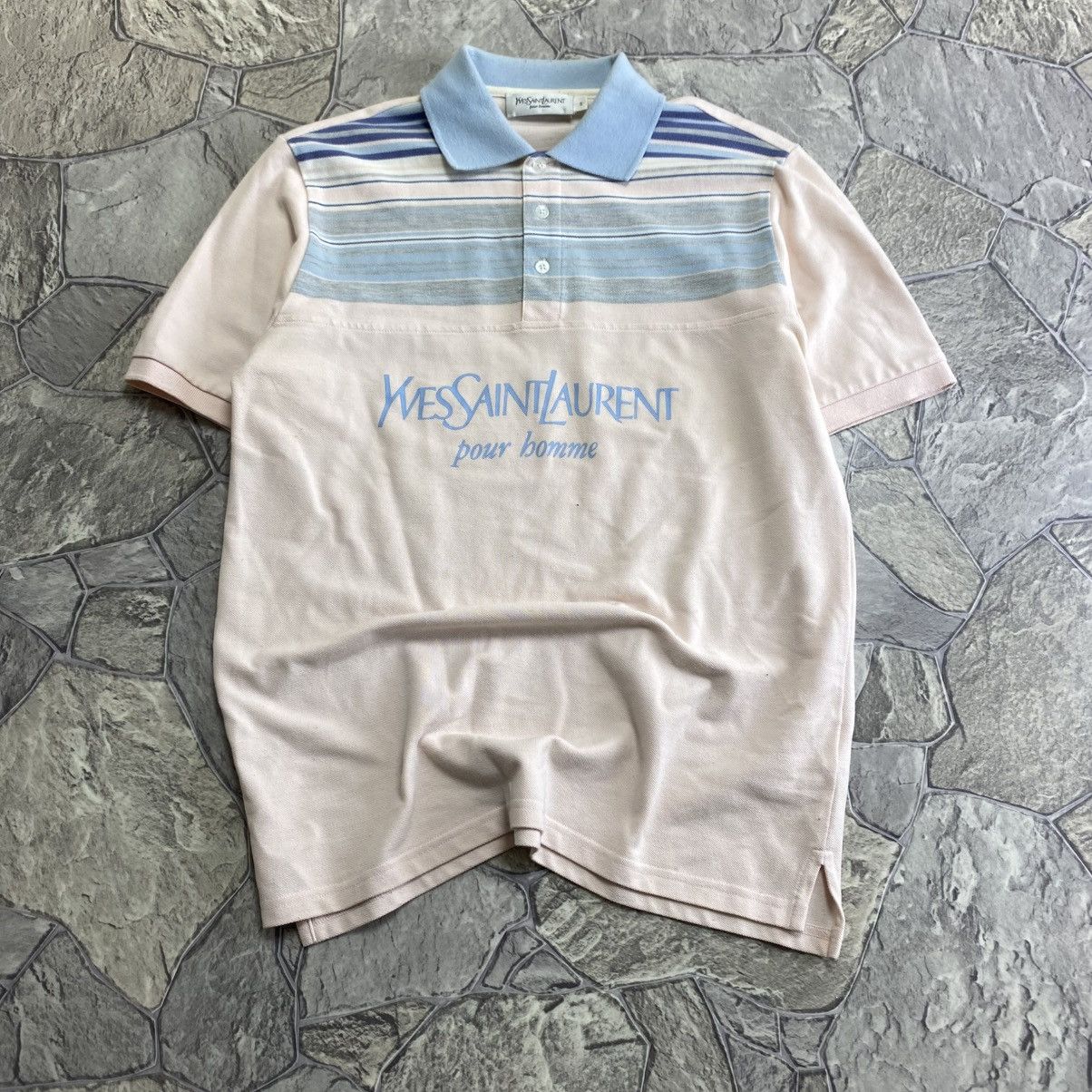 Yves Saint Laurent 90's Vintage Yves Saint Laurent YSL Polo Shirt T-Shirt Tee Size US S / EU 44-46 / 1 - 1 Thumbnail