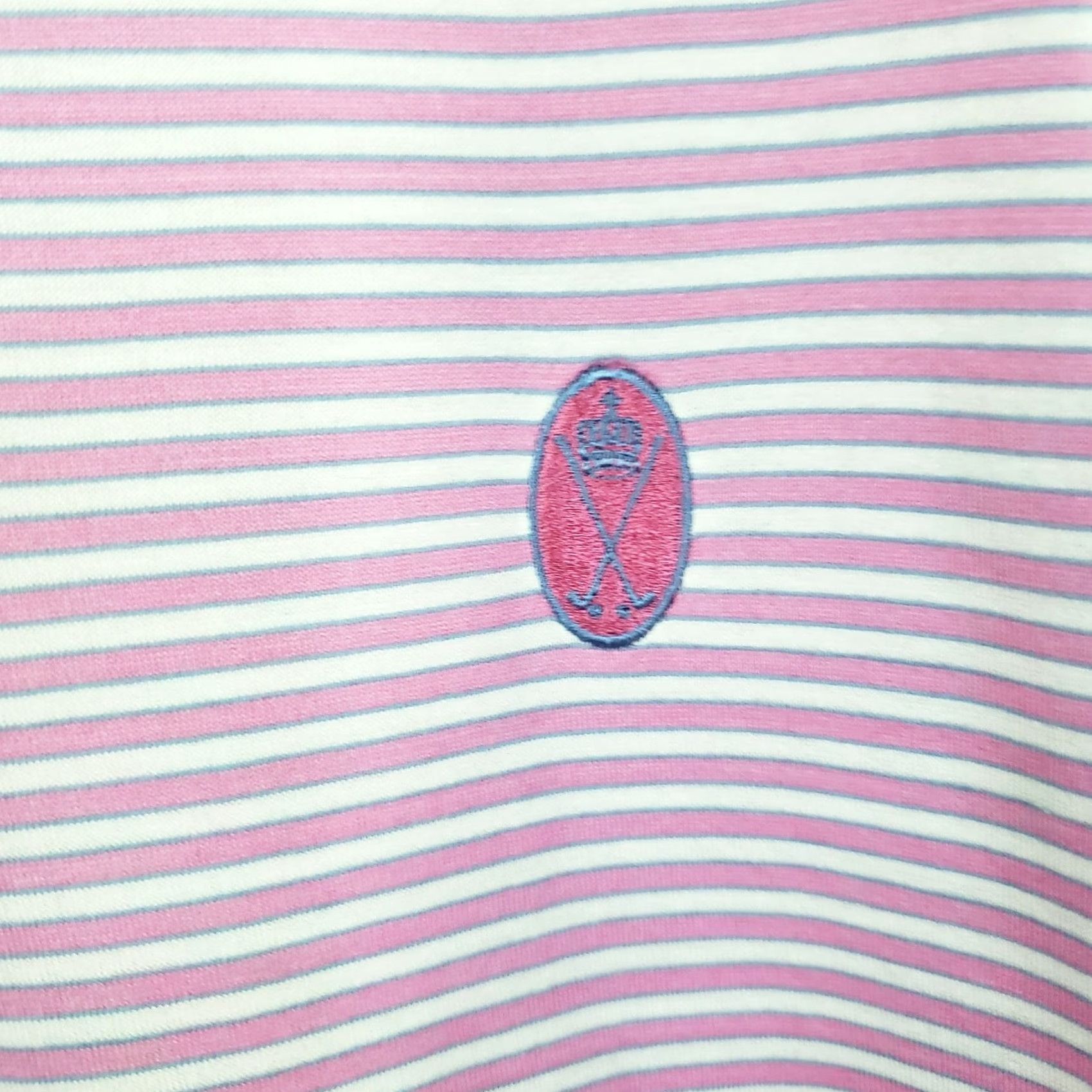 Peter Millar Peter Millar Polo Shirt Mens L Pink Striped Logo 100% Cotton Golf Casual Shirt Ladies? Size US L / EU 52-54 / 3 - 5 Thumbnail