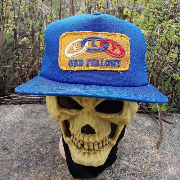 New Era × Vintage DS New Era FLT Odd Fellows Patch Snap Trucker Hat Cap Size ONE SIZE - 1 Thumbnail