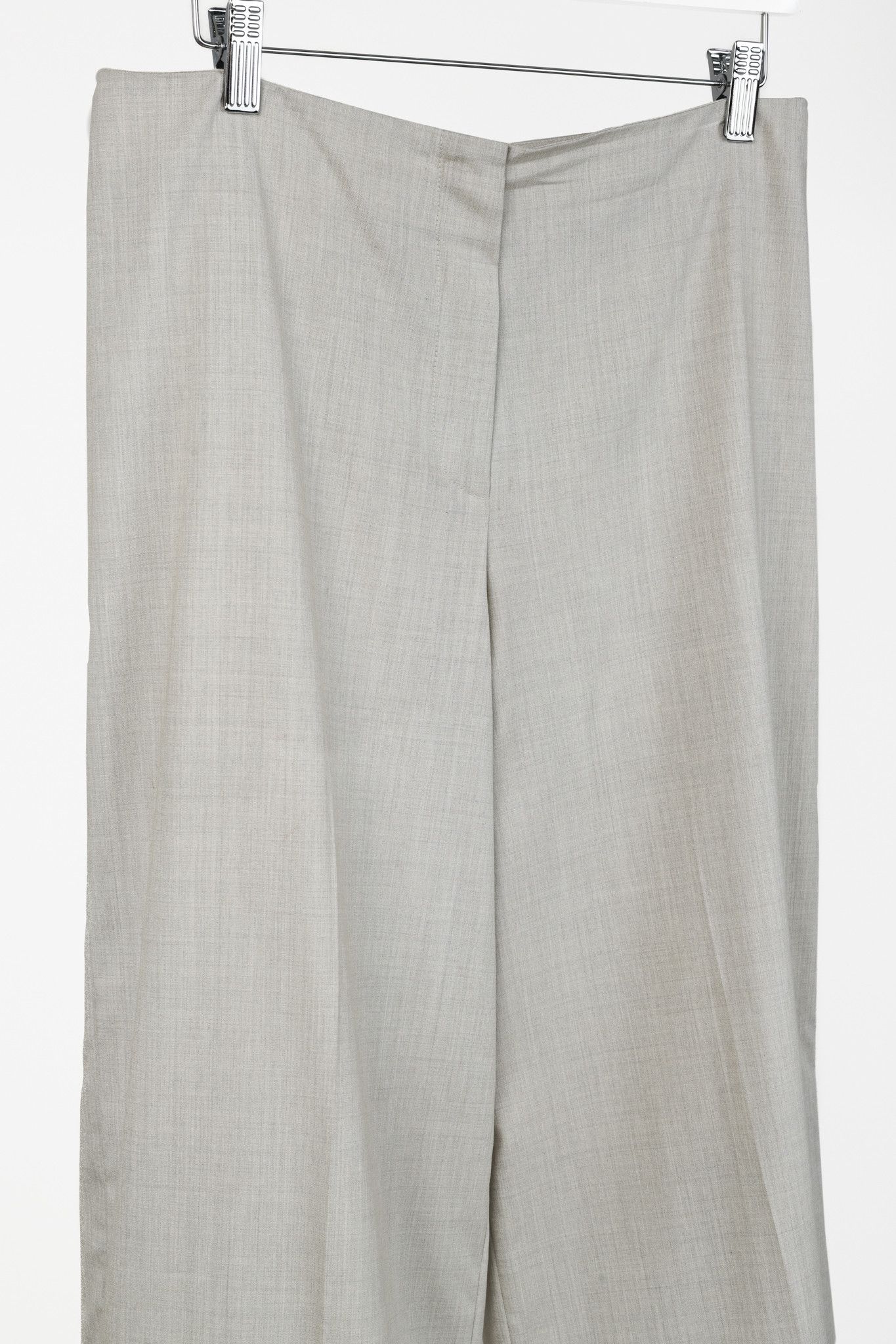 Jil Sander Jil Sander Grey Stretch-Wool Wide-Leg Pants Size 36" / US 14 / IT 50 - 3 Thumbnail