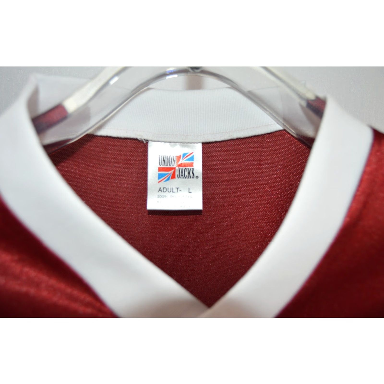 Vintage Union Jacks Soccer Jersey Shirt Men L Red 100% Polyester Long Sleeve Vintage No Size US L / EU 52-54 / 3 - 3 Thumbnail
