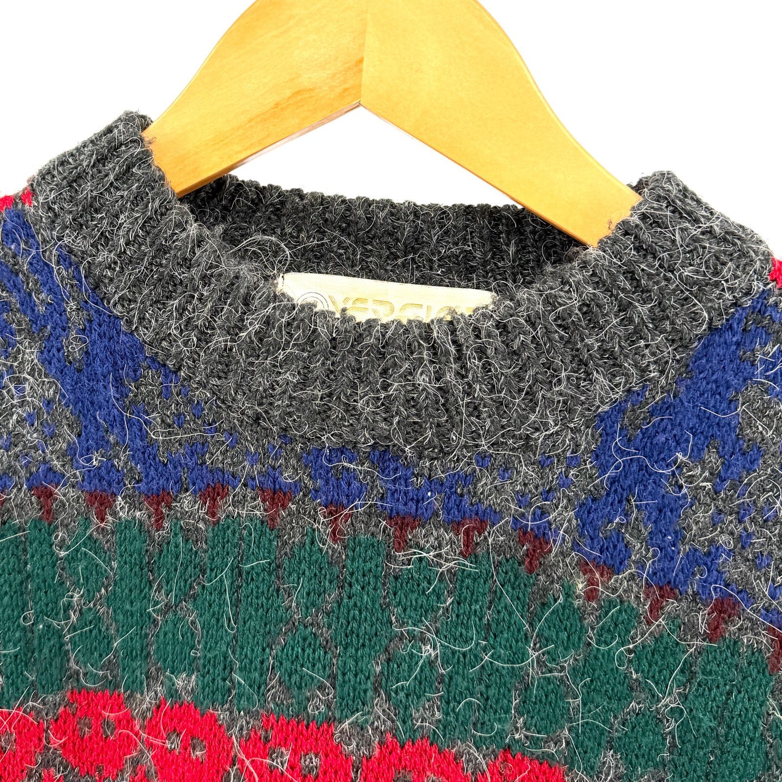 Vintage Vintage 80s Version Original Patterned Crewneck Sweater Size US L / EU 52-54 / 3 - 2 Thumbnail