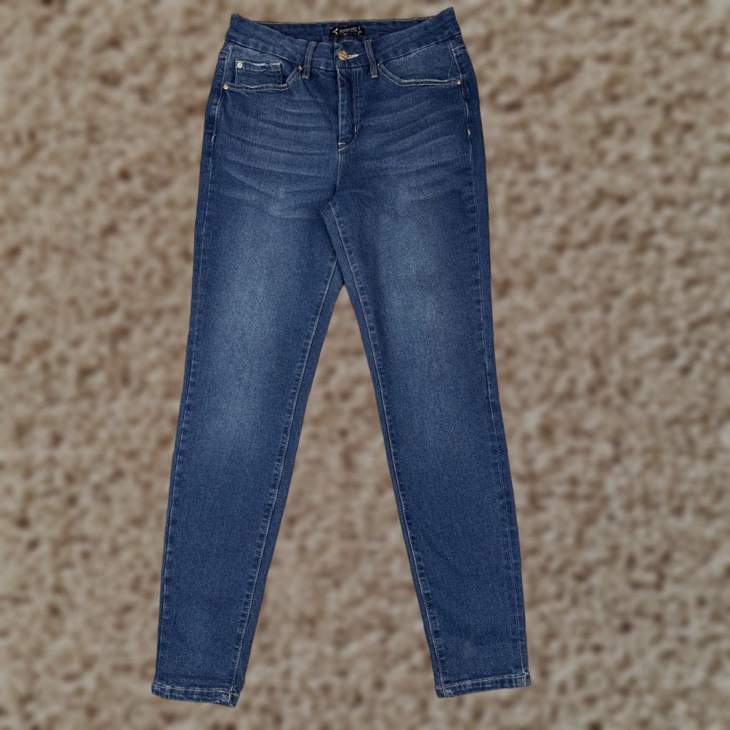 Nanette Lepore Nanette Lepore Jeans Womens 6 Blue Belle High Rise Ankle Skinny Stretch Denim Regular Slim Cotton Polyester Spandex 5-Pocket Design Womens Blue Jeans Size 28" / US 6 / IT 42 - 1 Thumbnail