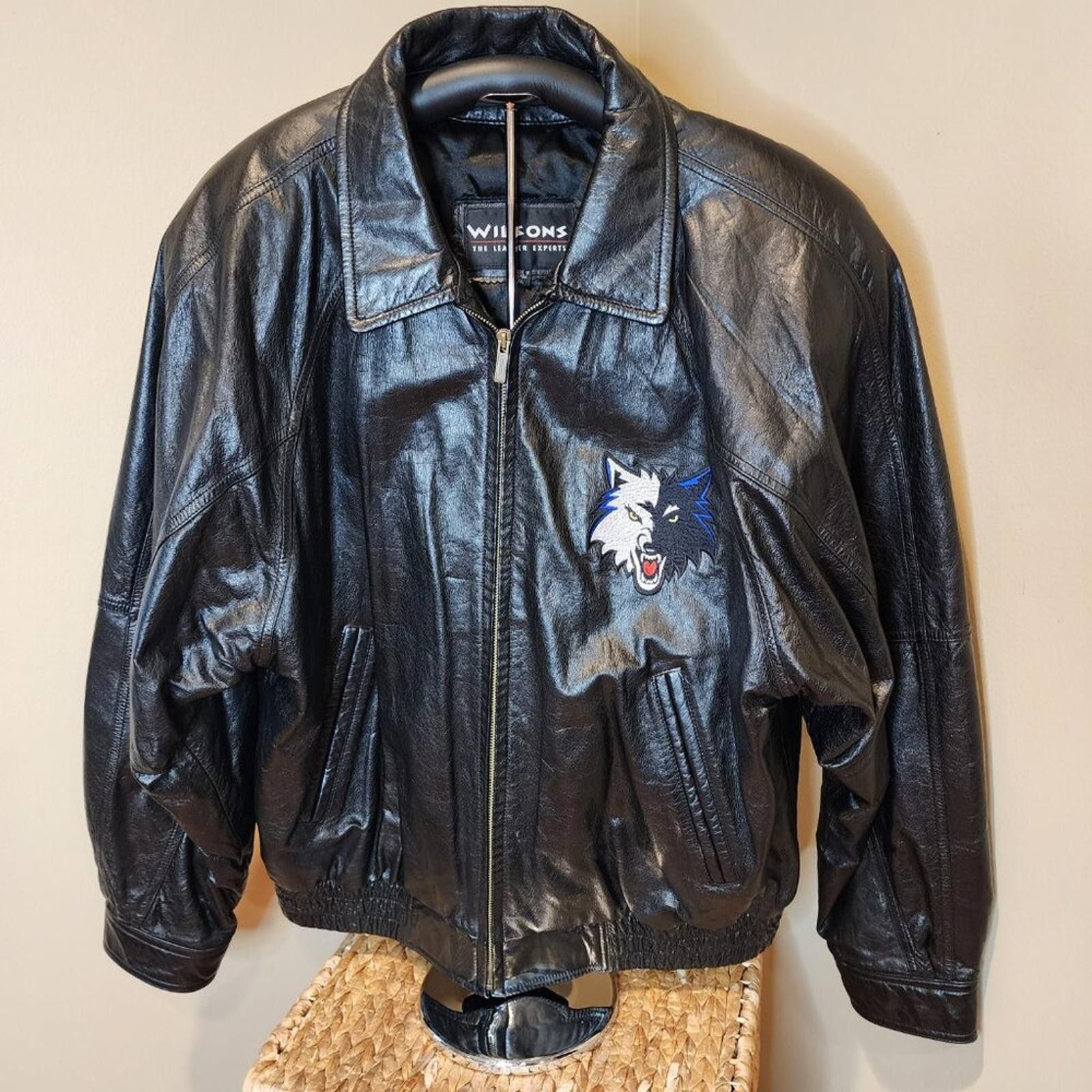 Wilsons Leather Wilsons Leather MN Timberwolves Jacket NBA Licensed Size L Size US L / EU 52-54 / 3 - 2 Thumbnail