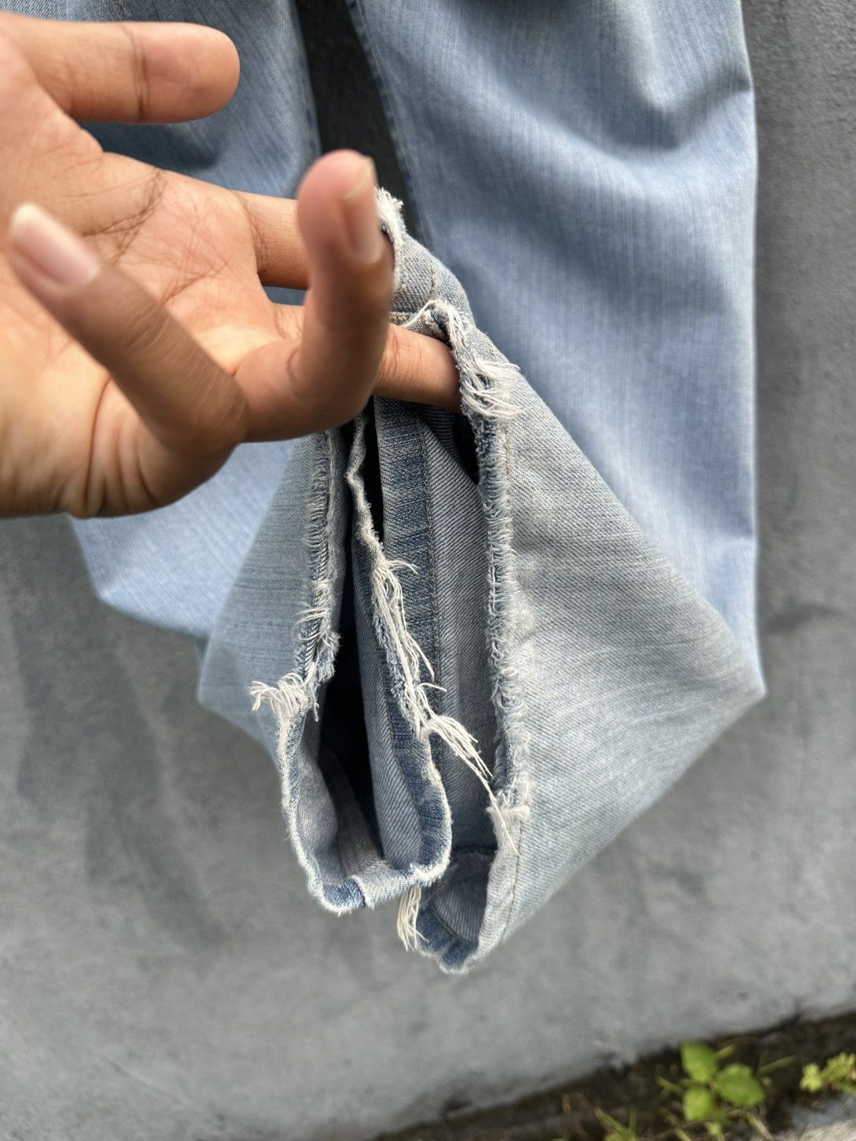 Edwin 👹Vintage Edwin 408 Soft-Flex THRASHED Baggy Jeans Size US 33 - 13 Thumbnail