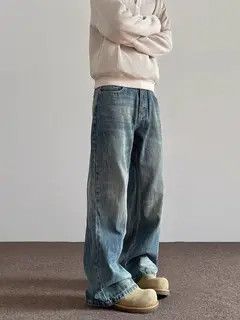 Japanese Brand Vintage street rust design washed and worn ripped jeans Size US 32 / EU 48 - 3 Thumbnail
