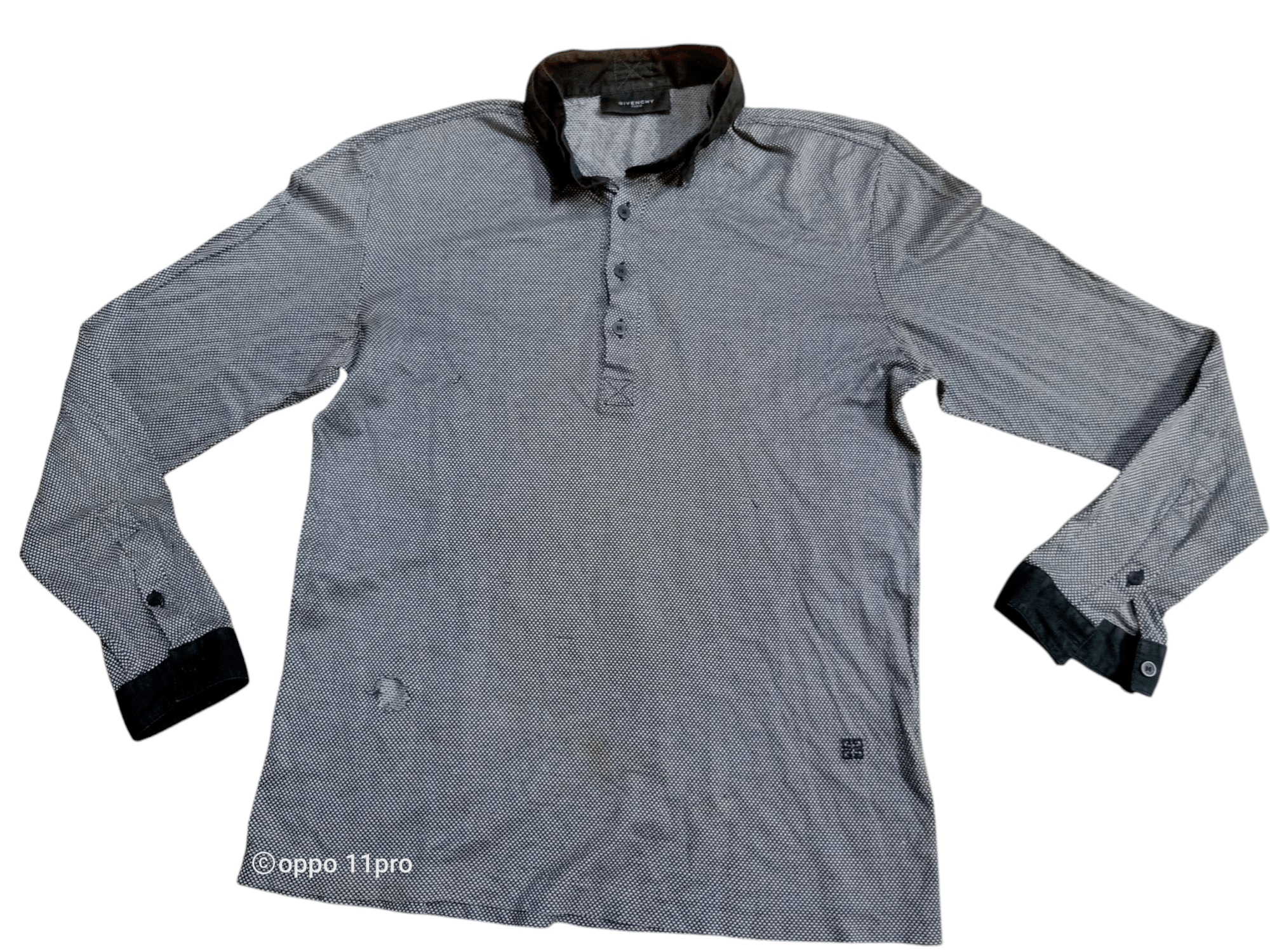 Givenchy × Riccardo Tisci Givenchy Paris Vintage 90s LongSleeve Polo Double Coller Size US M / EU 48-50 / 2 - 16 Thumbnail