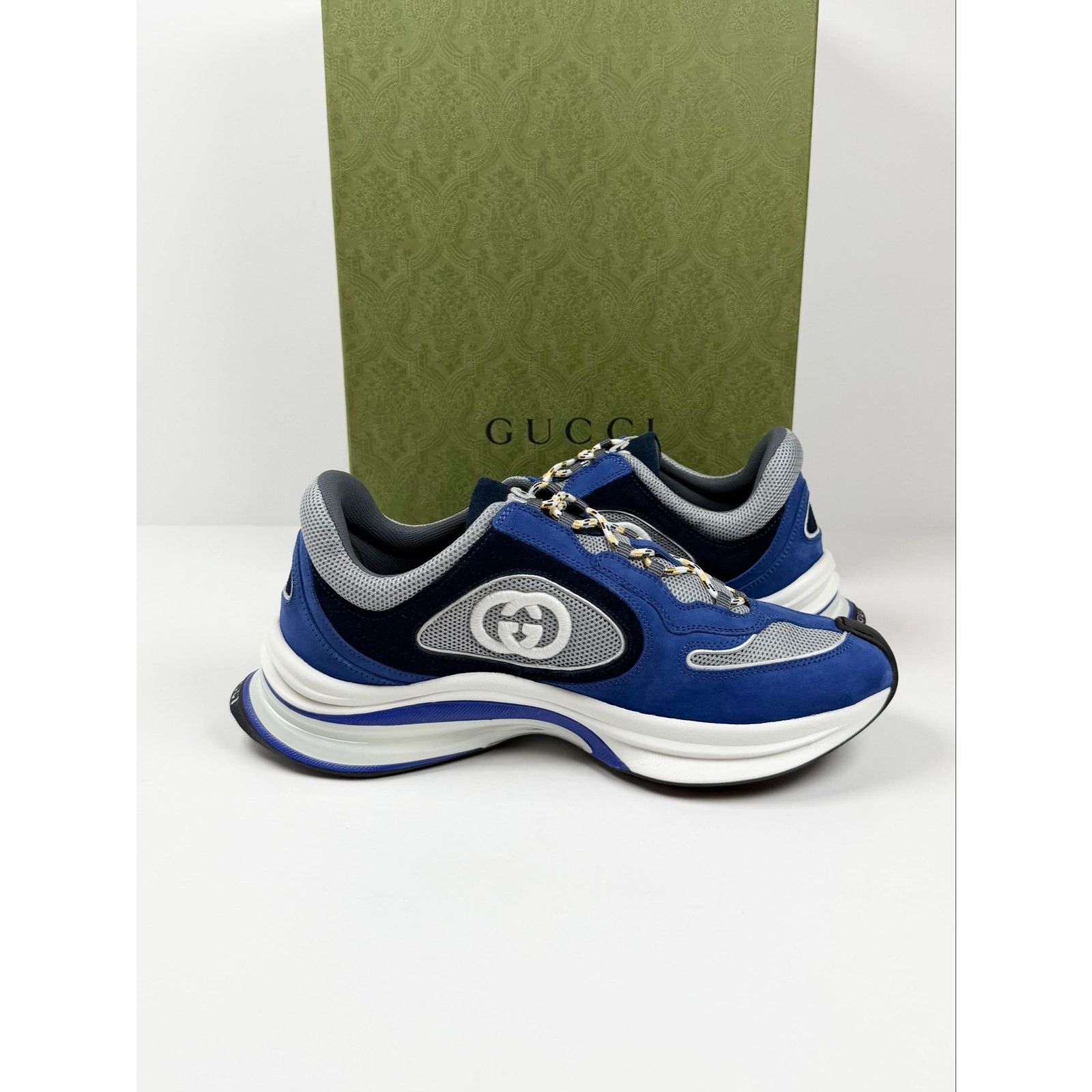Gucci Size 8.5US - Gucci Run Sneaker Blue NEW Size US 8.5 / EU 41-42 - 5 Thumbnail
