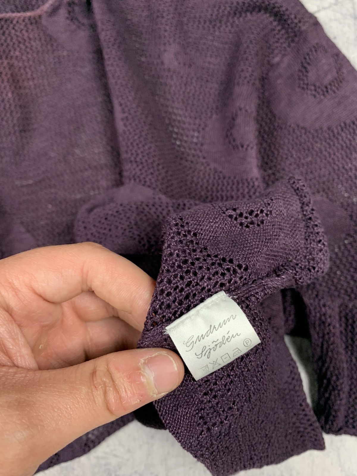 Gudrun Sjoden Gudrun Sjoden Knit Linen Top Long Sleeve Tee 3/4 Sleeve Size M / US 6-8 / IT 42-44 - 5 Thumbnail
