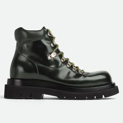 Bottega Veneta o1rshd1 Lug Hiking Ankle Boots in Dark Green Size US 11 / EU 44 - 1 Thumbnail