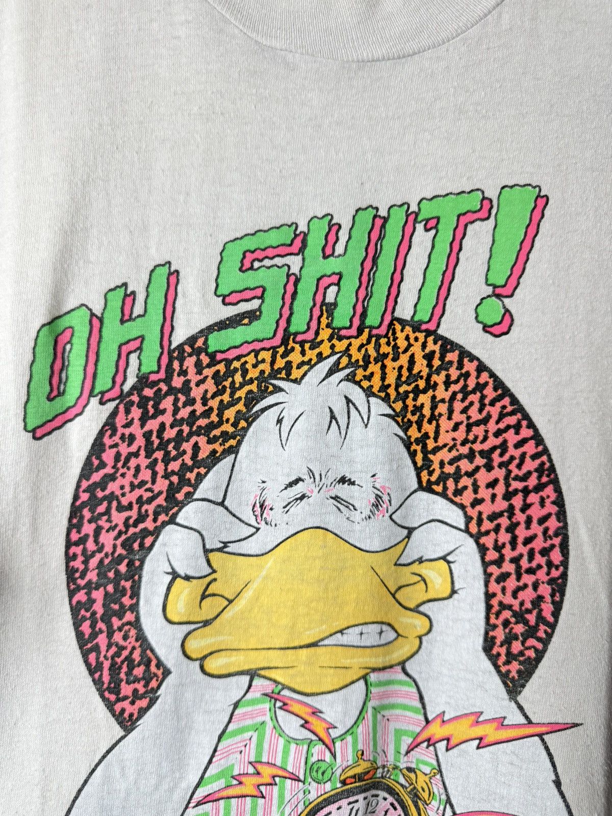 Vintage Vintage 1989 Humor Oh Shit It’s Morning T Shirt Size US L / EU 52-54 / 3 - 4 Thumbnail
