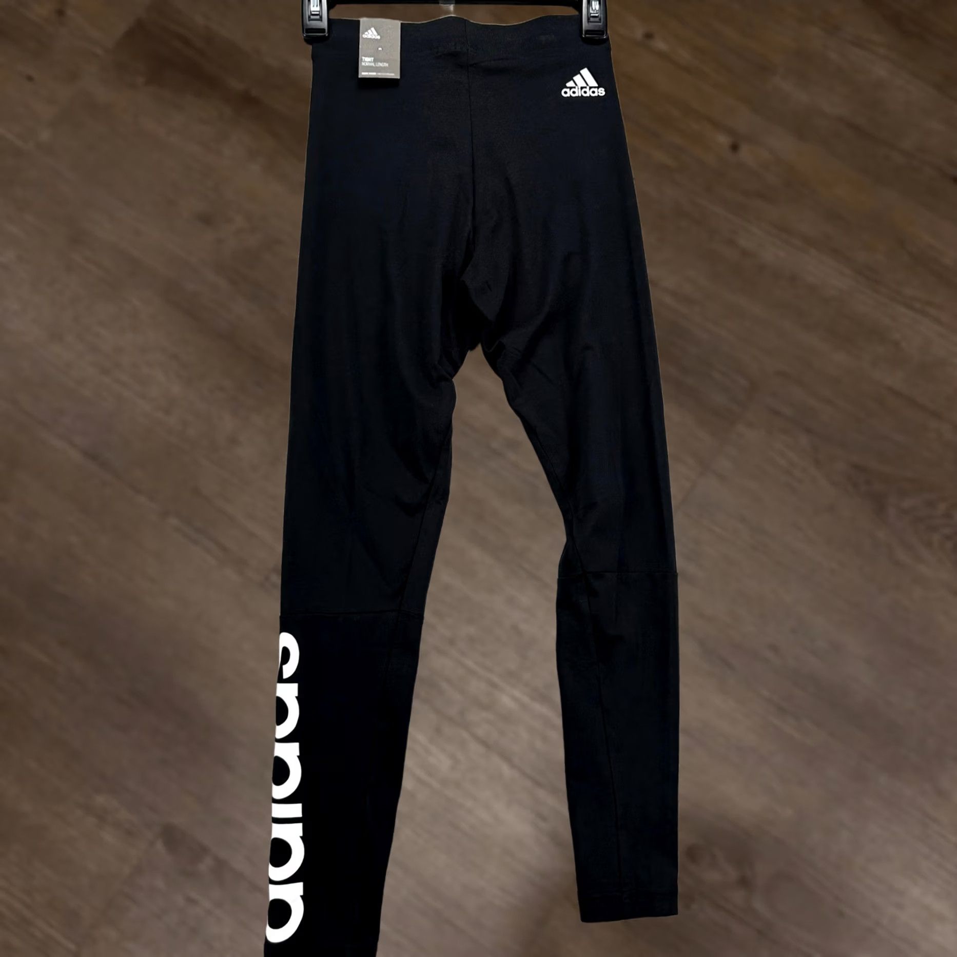 Adidas Adidas Womens Legging Pants XS Black Stretch Exercise Workout Pull On Fitted NEW Size 26" / US 2 / IT 38 - 1 Thumbnail