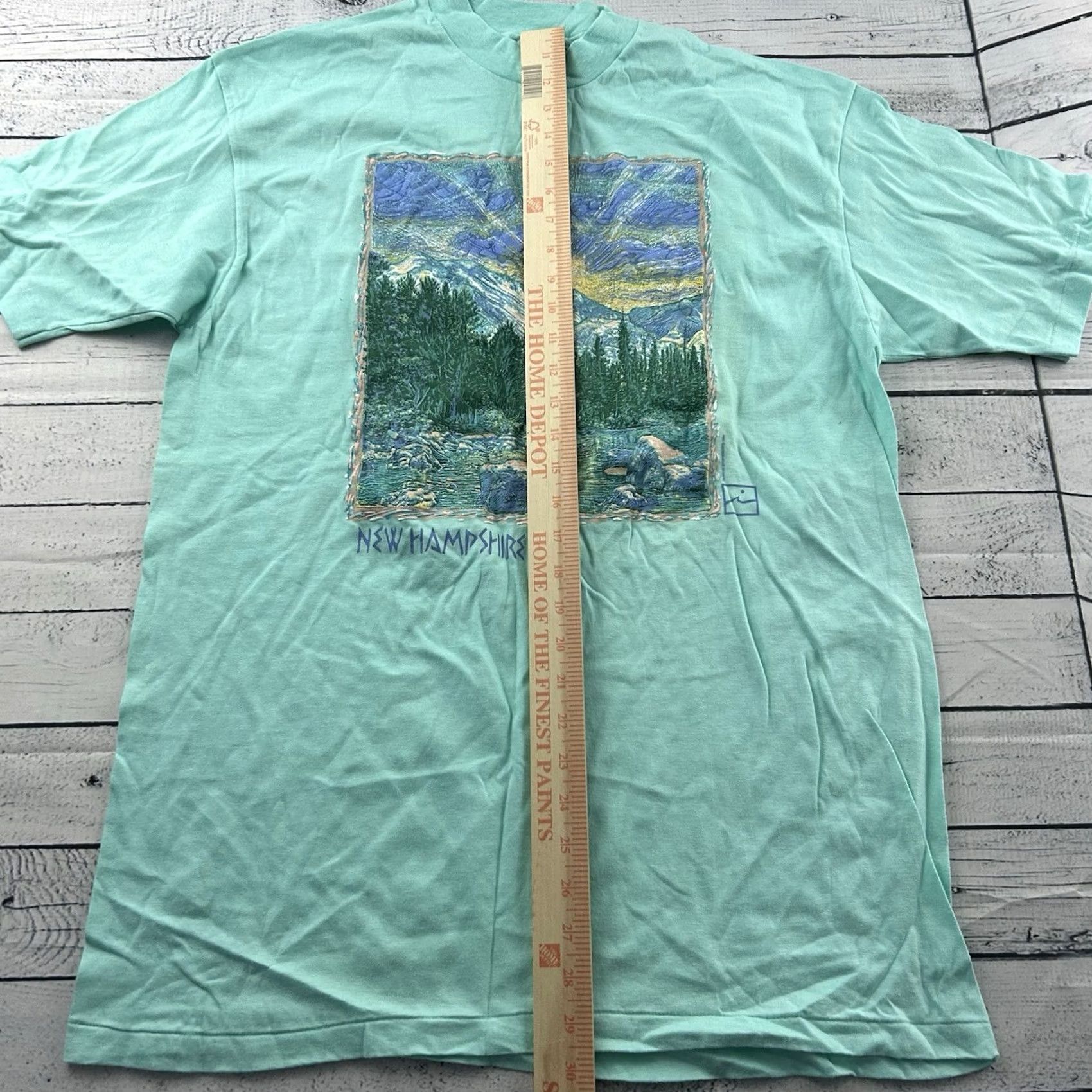 Hanes Vintage Hanes New Hampshire Short Sleeve T Shirt Men's XL Teal Green Size US XL / EU 56 / 4 - 5 Thumbnail