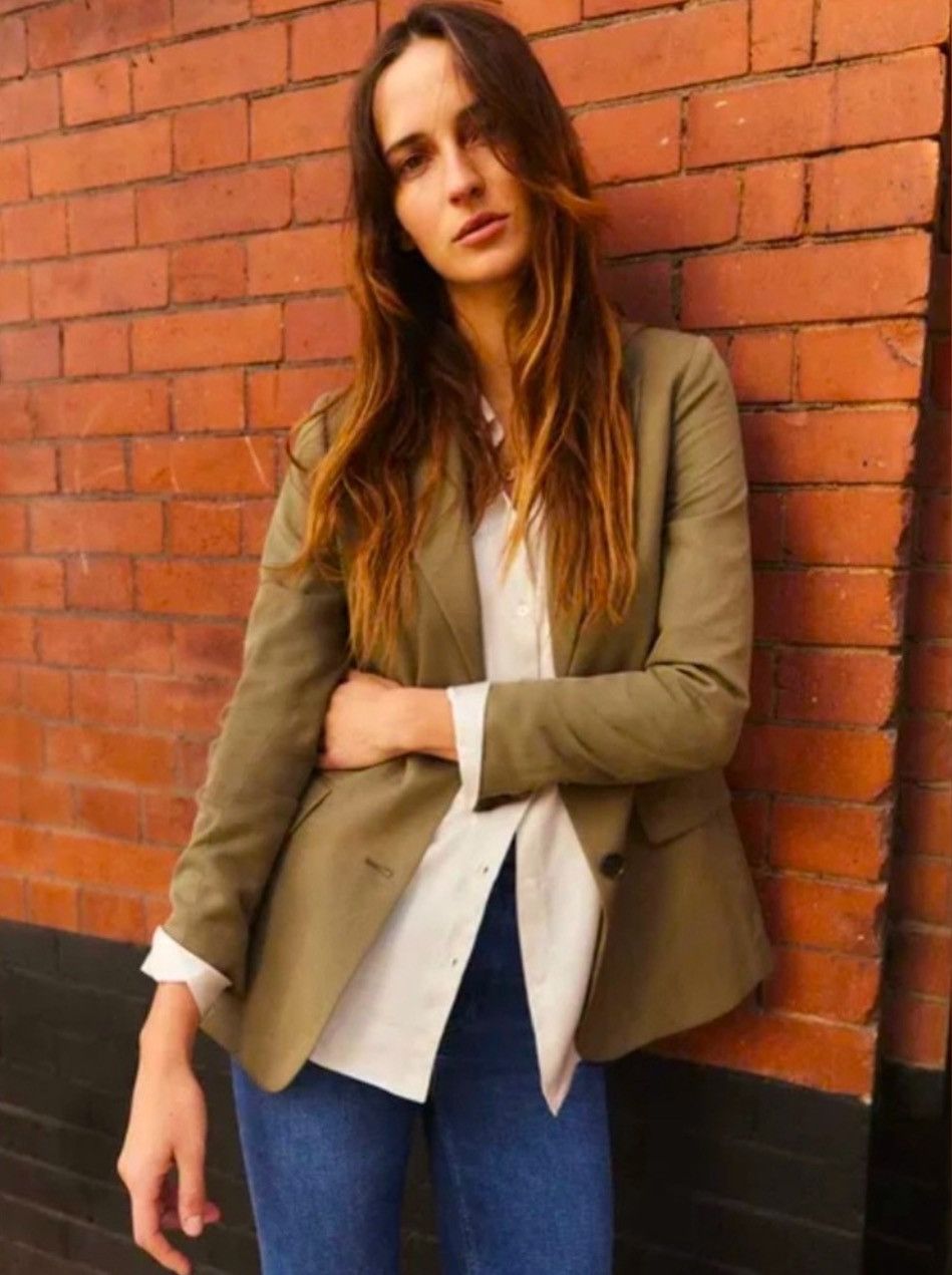 Boden Boden Tencel Relaxed Blazer | NWT | Size: US 12 / UK 16 Size XL / US 12-14 / IT 48-50 - 13 Thumbnail