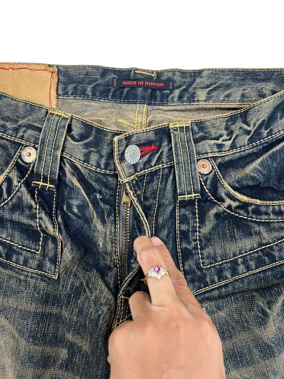 GOSTAR DE FUGA Vintage Blue Way Bootcut Denim Flare Wild Denim Size US 33 - 8 Thumbnail
