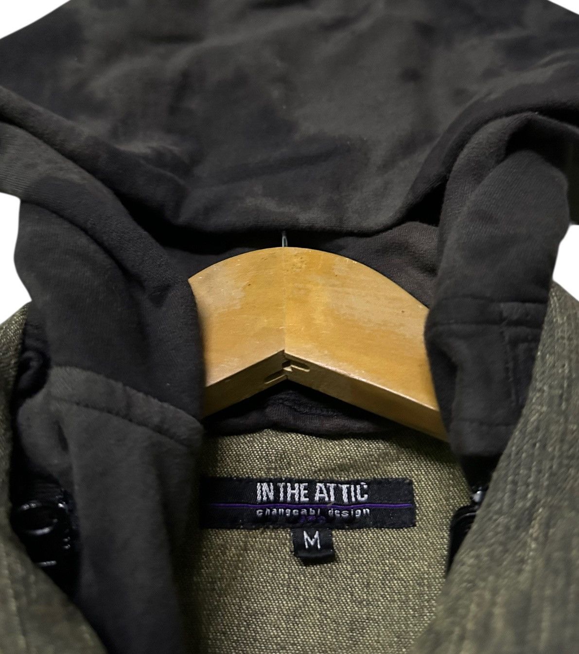In The Attic In The Attic" brand bondage sleeveless denim jacket hooded Size M / US 6-8 / IT 42-44 - 3 Thumbnail