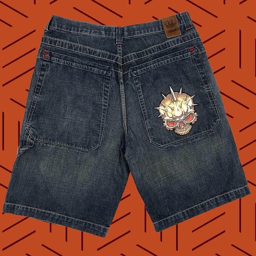 Clench × Coogi × JNCO Clench Y2K Grunge Baggy Jean Shorts | Grailed