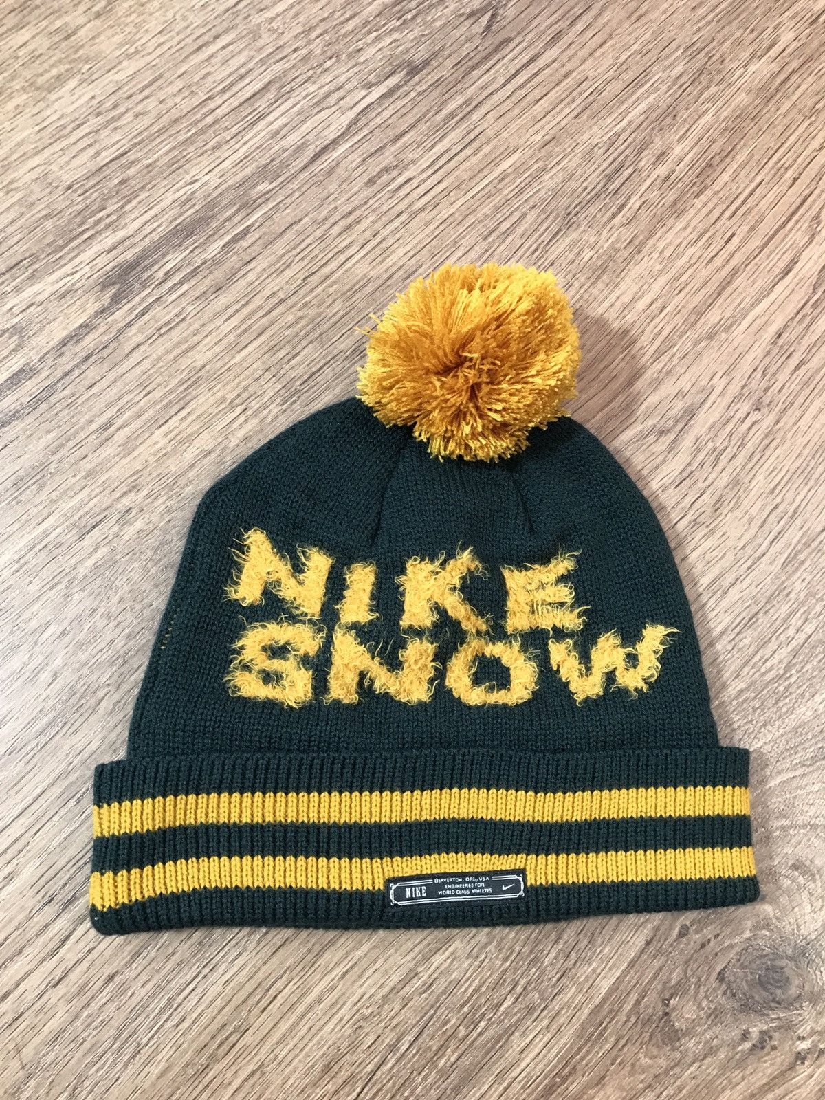 Nike × Vintage Nike Snow Winter Knit Beanie rare hat Size ONE SIZE - 1 Thumbnail
