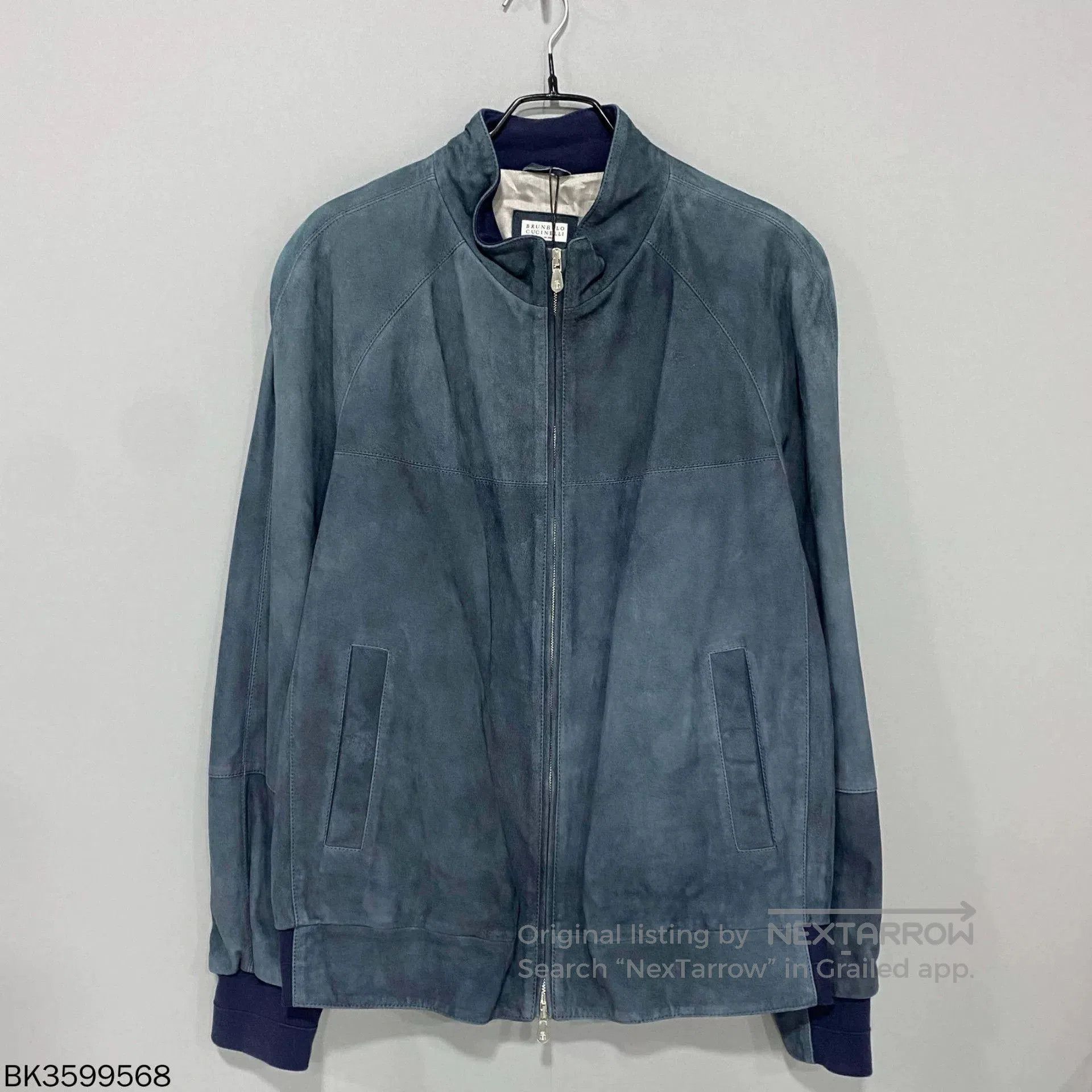 Brunello Cucinelli Brunello Cucinelli Solid Stand Collar Leather Jacket. Size US M / EU 48-50 / 2 - 1 Thumbnail