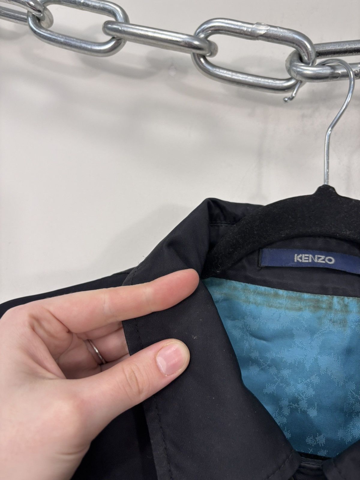 Kenzo Kenzo Homme Men’s Black Cotton Nylon Blend Trench Coat Size US M / EU 48-50 / 2 - 6 Thumbnail