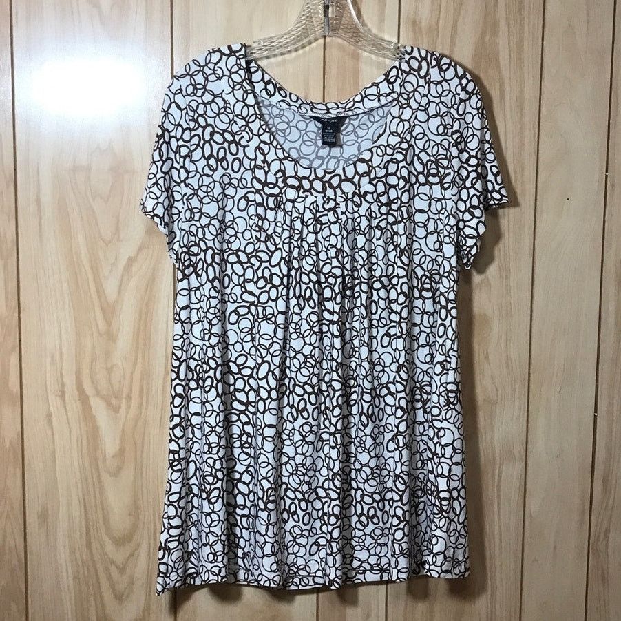 Other Argee Vintage White Pleated Scoop Neck Short Sleeve Top XL Size XL / US 12-14 / IT 48-50 - 1 Thumbnail