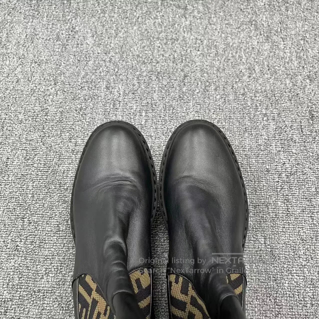Fendi Fendi FF Monogram Leather Knee-High Boots. Size US 5 / IT 35 - 3 Thumbnail