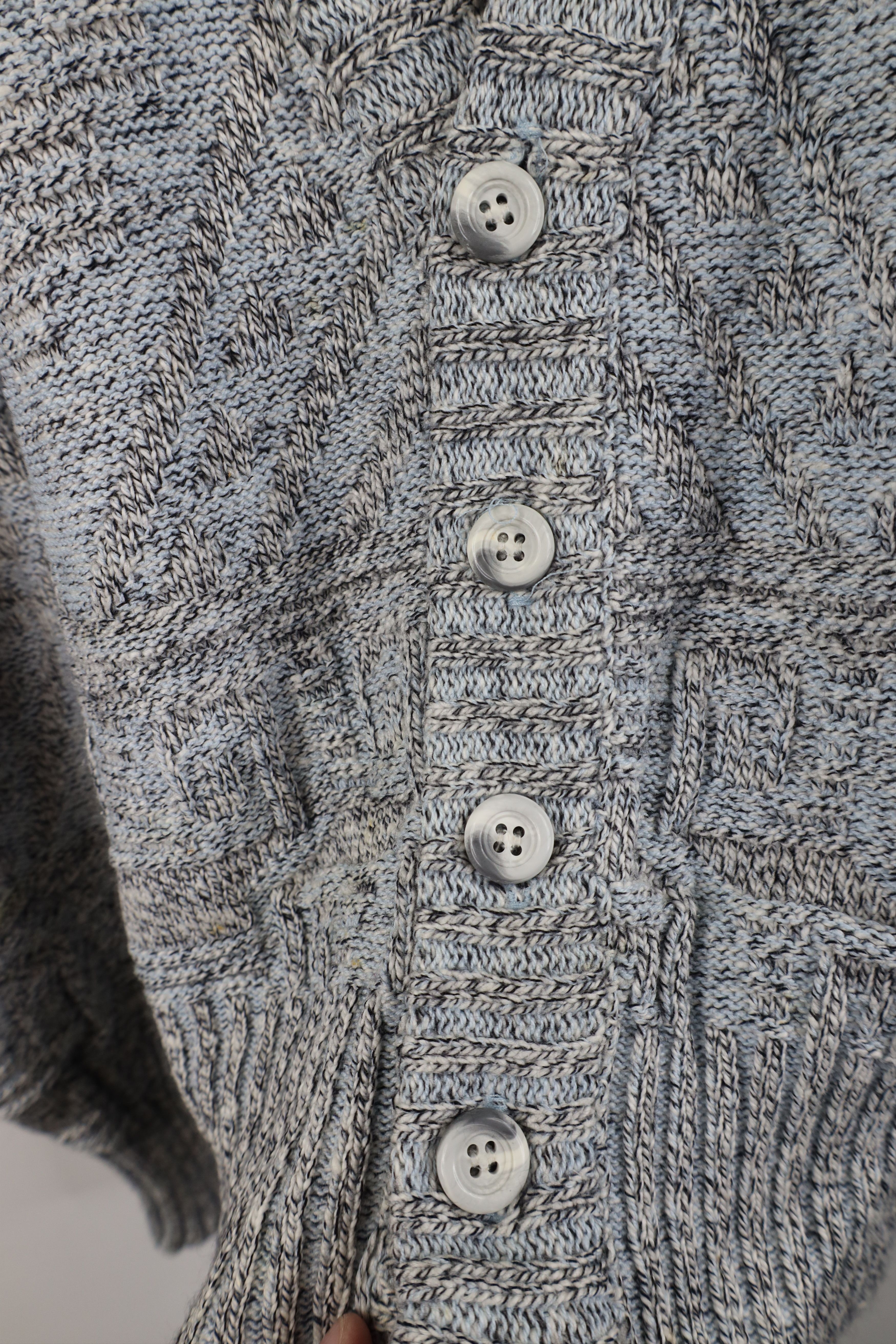 Vintage Vintage 90s Streetwear Geometric Knit Cardigan Sweater USA Size US L / EU 52-54 / 3 - 5 Thumbnail