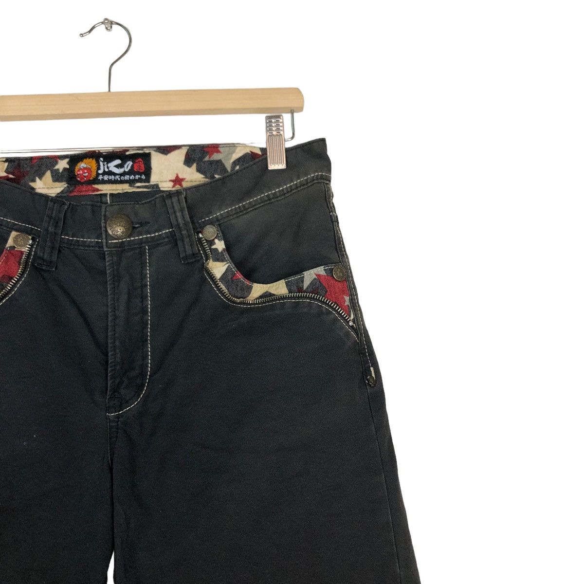 Japanese Brand 🔥VINTAGE SUKAJAN SHORT PANTS DENIM MASTER JIZO BIG LOGO Size US 32 / EU 48 - 6 Thumbnail