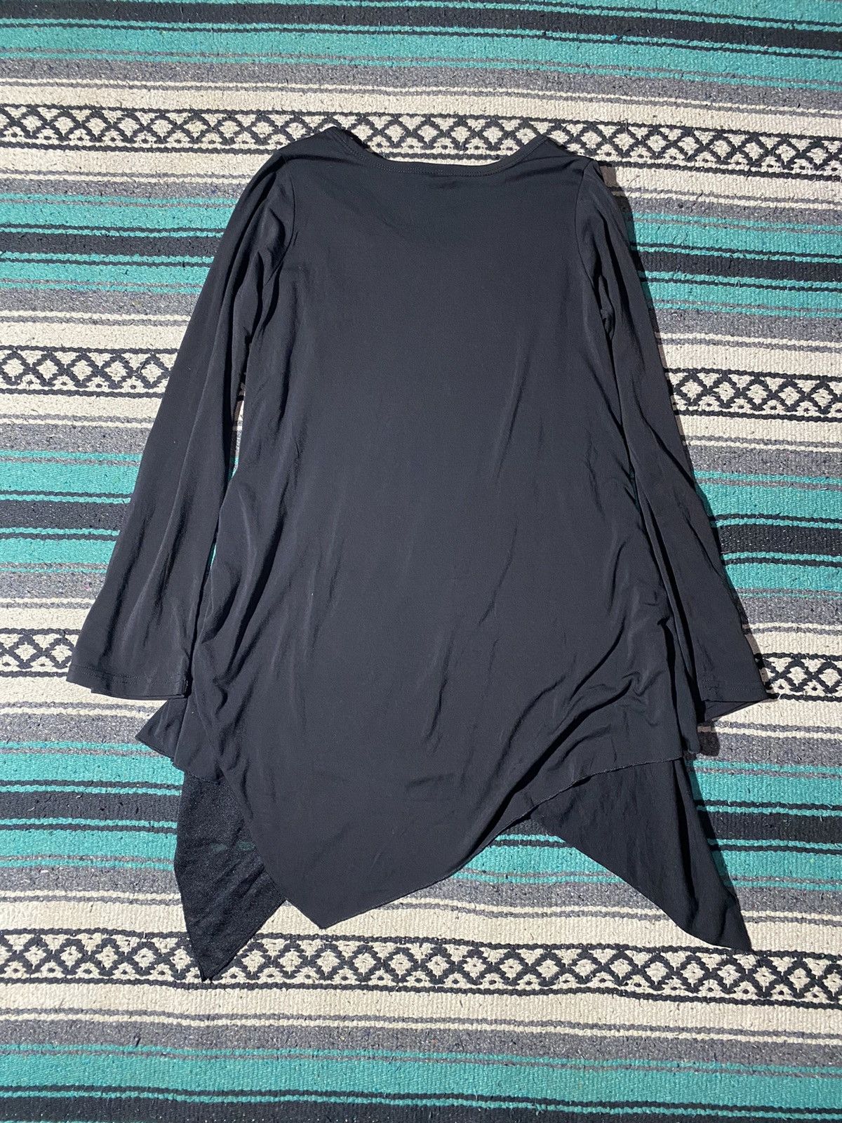 If Six Was Nine × Japanese Brand × Le Grande Bleu (L.G.B.) Alice Go Homme Distressed Asymmetric Longsleeve Size US M / EU 48-50 / 2 - 1 Thumbnail
