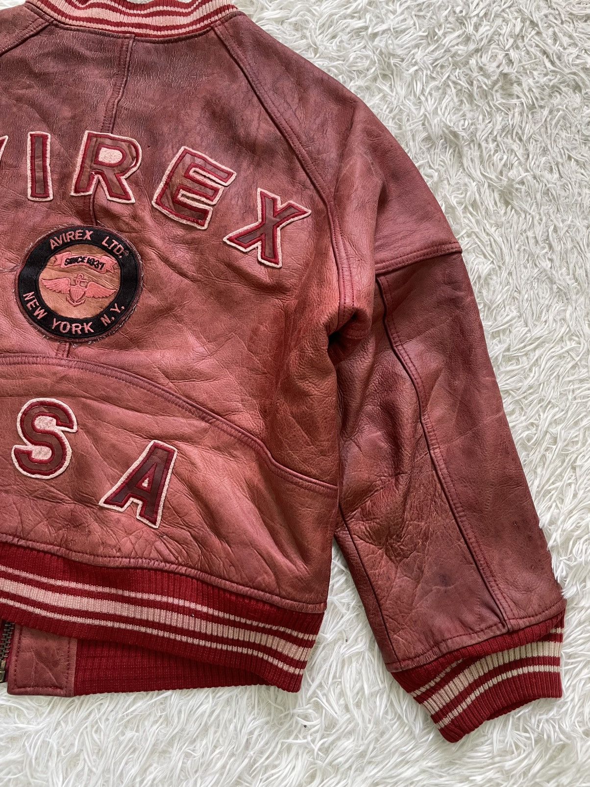 Avirex Vintage Avirex Usa Leather Varsity Jacket Size US M / EU 48-50 / 2 - 8 Thumbnail