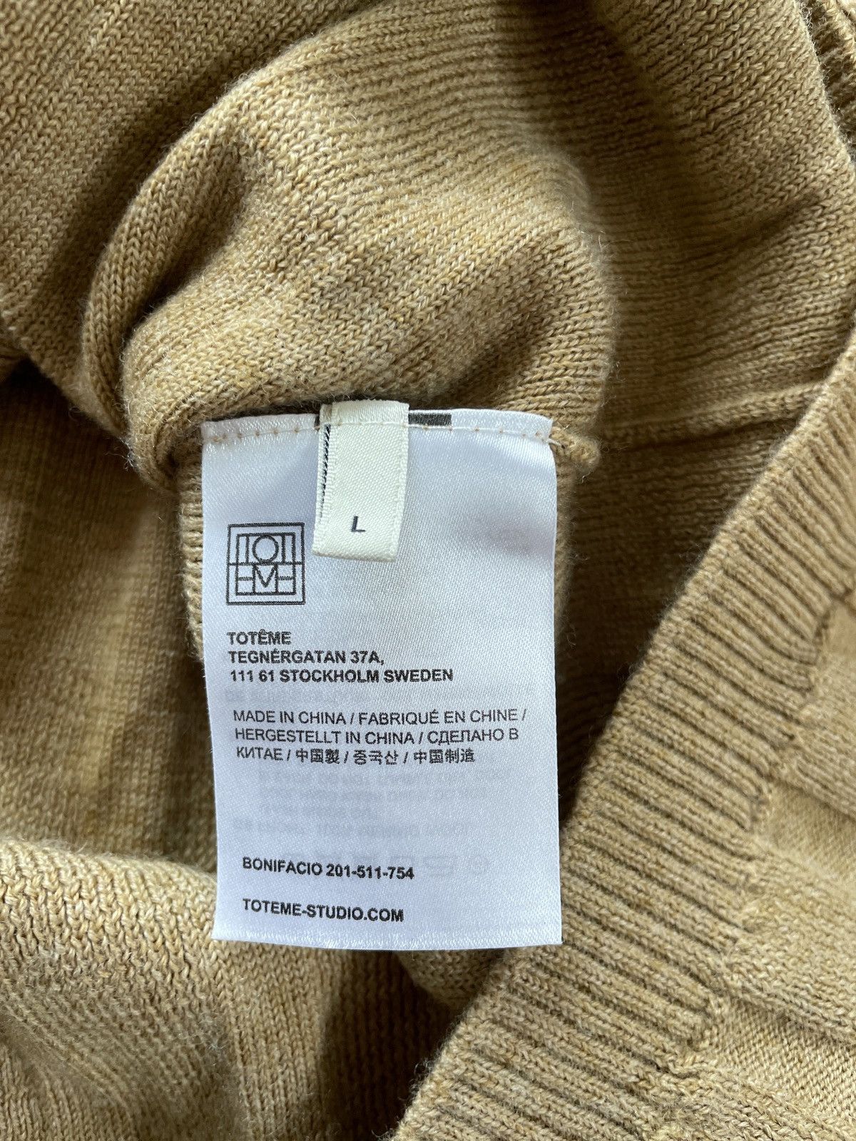 Toteme Toteme Bonifacio Merino Wool Sweater Size L / US 10 / IT 46 - 4 Thumbnail