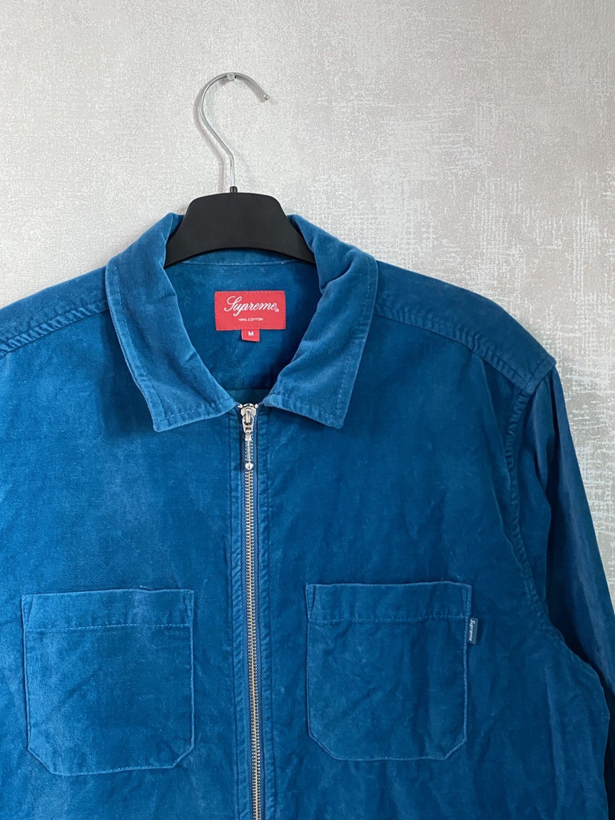 Supreme 🔥SUPREME VELVET ZIP-UP OVERSHIRT Size US M / EU 48-50 / 2 - 3 Thumbnail