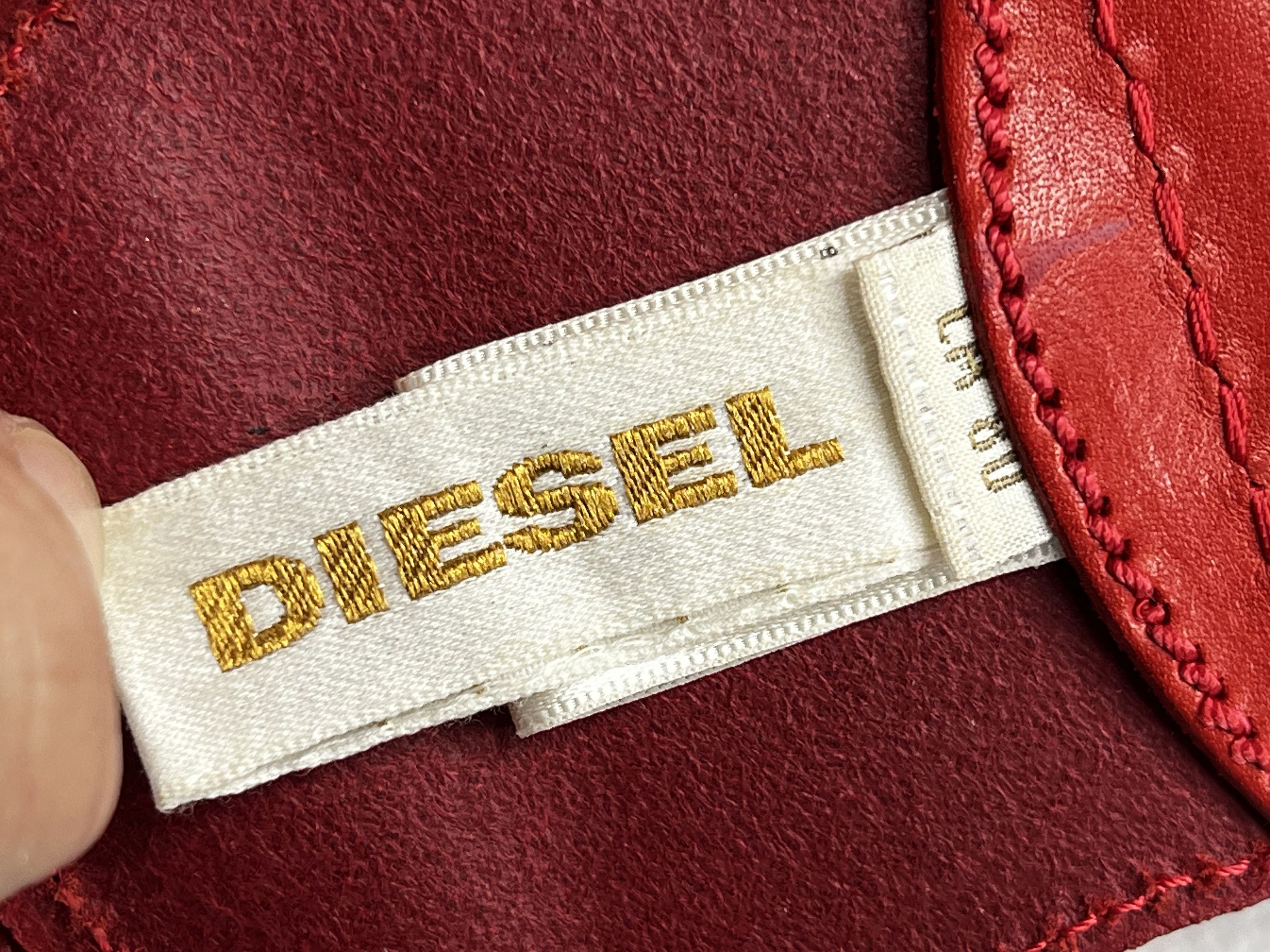 Diesel VINTAGE DIESEL RED LEATHER BELT LOGO Size ONE SIZE - 4 Thumbnail