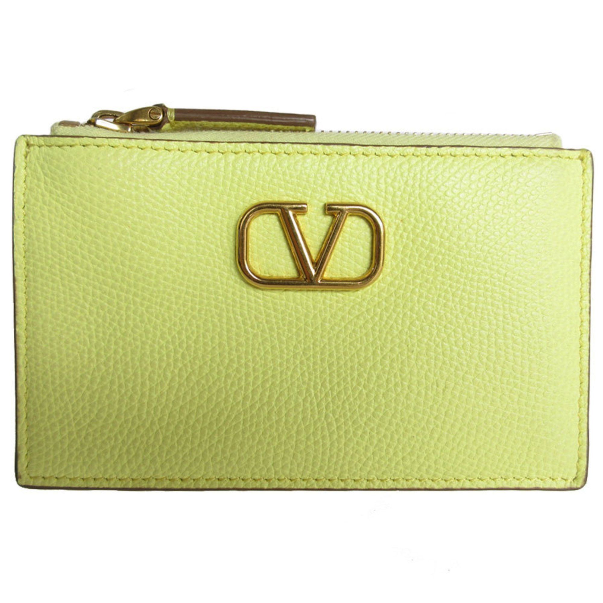 Valentino Valentino Garavani Business Card Holder, Case, Wallet, Coin Leather, Yellow Gold, Men's, s0187g Size ONE SIZE - 1 Thumbnail
