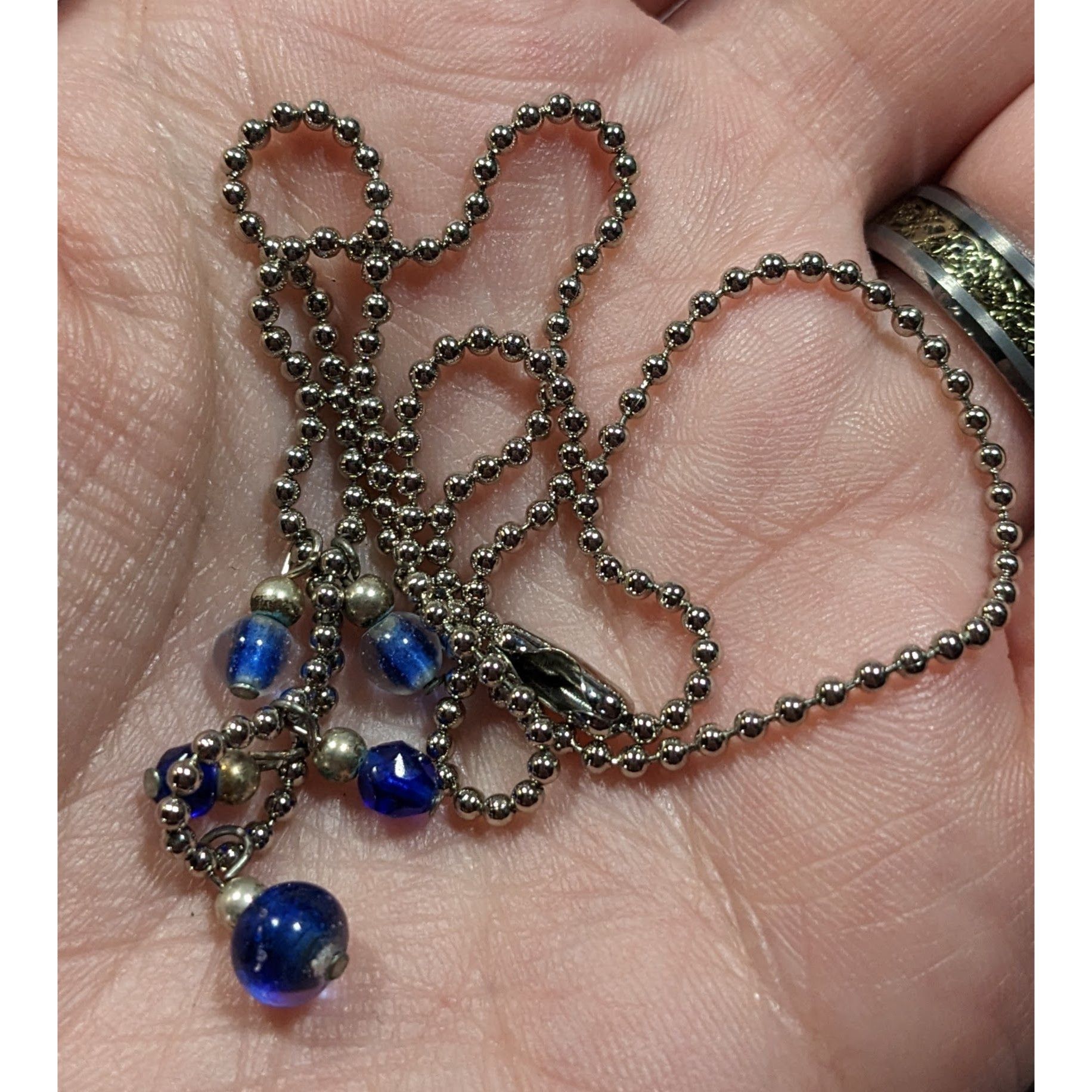 Other Simple Whimsical Blue Glass Charm Necklace Size ONE SIZE - 3 Thumbnail