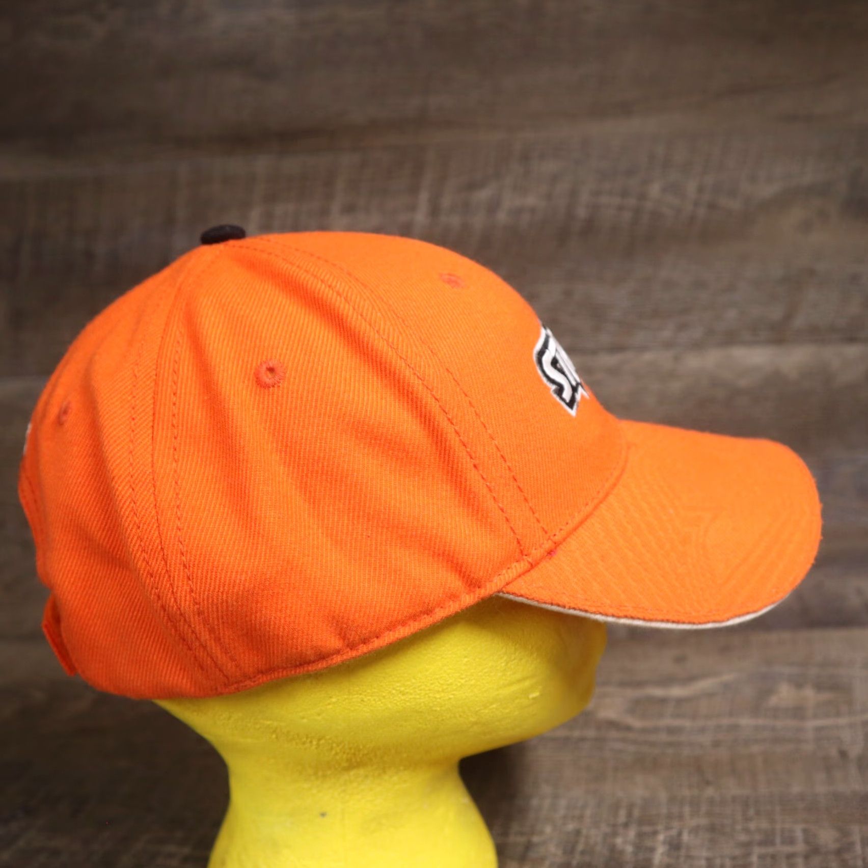 Starter Starter Hat Unisex Adults One Size Orange Cotton Blend Adjustable Strapback Cap Embroidered Hat Size ONE SIZE - 3 Thumbnail