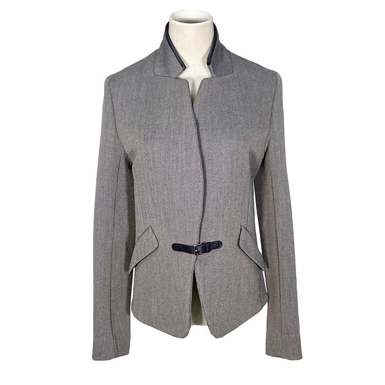 Hermes Paneled Stand Collar Coat