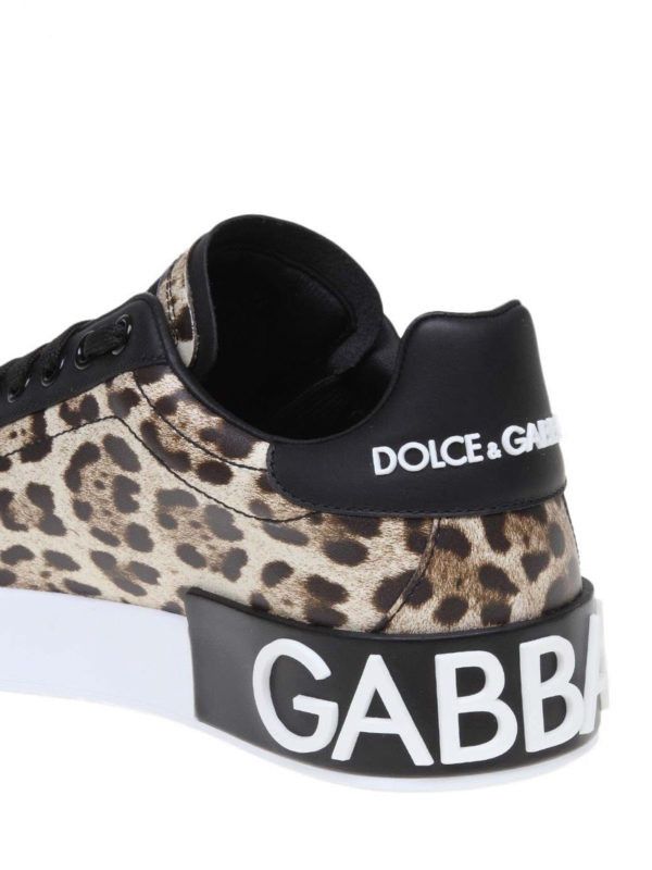 Dolce & Gabbana o1y0925 Leopard-Print Low-Top Sneakers in Multicolor Size US 4 / IT 34 - 3 Thumbnail
