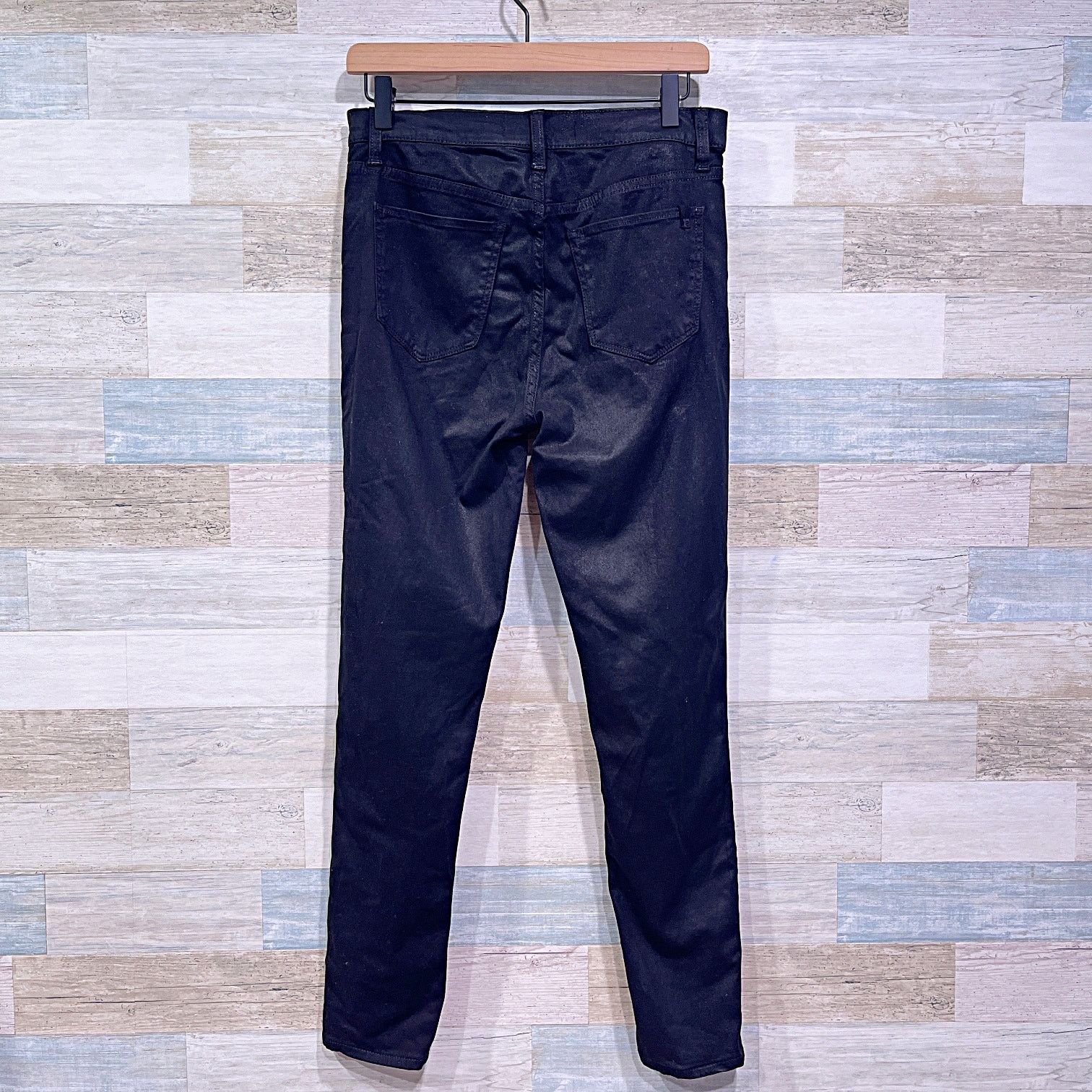Other Joes Jeans Charlie High Rise Skinny Ankle Black Coated 29 Size 29" - 4 Thumbnail