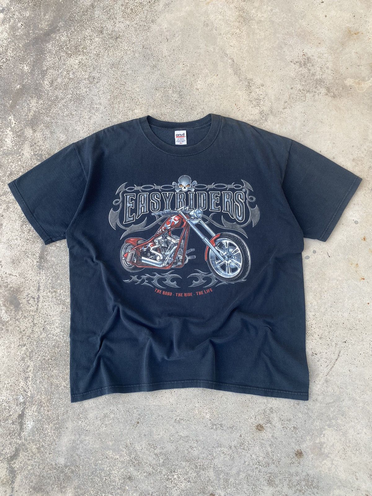 Harley Davidson 2000s Sun Faded Easyrider Chopper Tshirt Size US XL / EU 56 / 4 - 1 Thumbnail